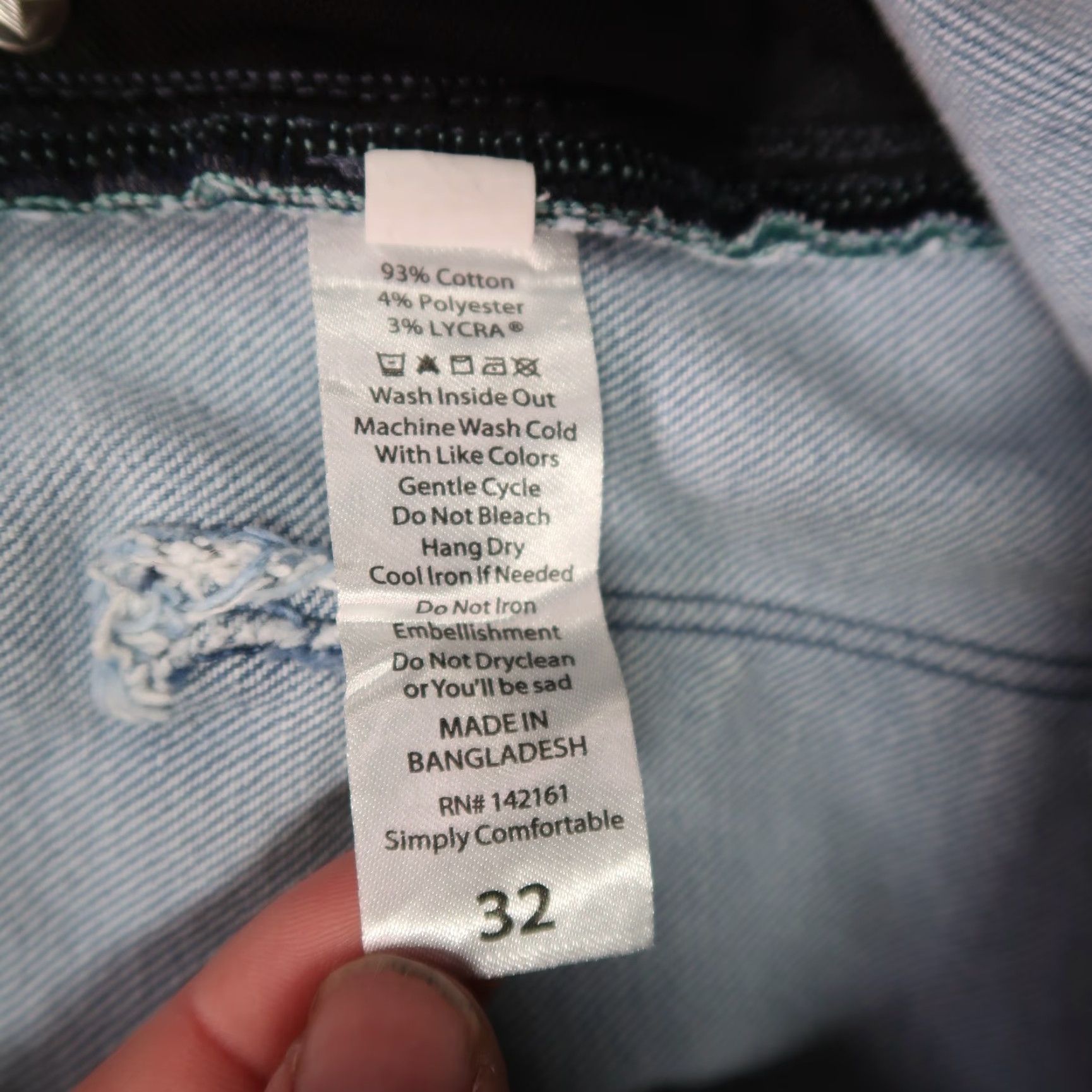 Vintage VINTAGE not, LuLaRoe Jeans High Rise Women 32 Blue Denim Straight 5-Pocket Stretch Comfort Size 24" / US 00 / IT 34 - 6 Thumbnail
