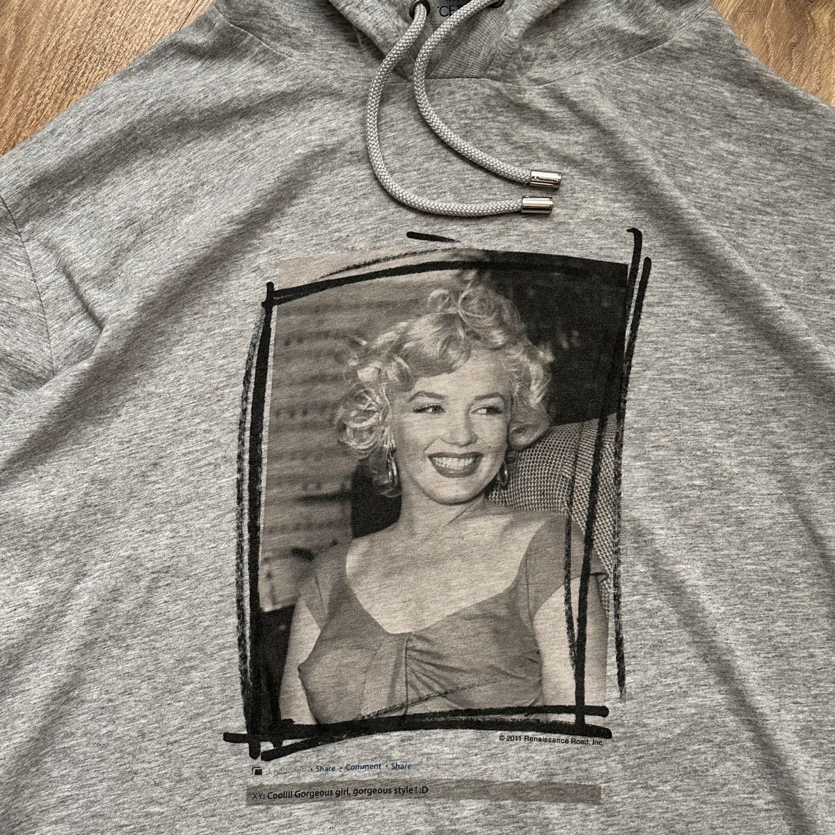 Dolce & Gabbana × Vintage 2011 Dolce Gabbana "Marilyn Monroe" Y2k Grey Hoodie Size US M / EU 48-50 / 2 - 2 Thumbnail