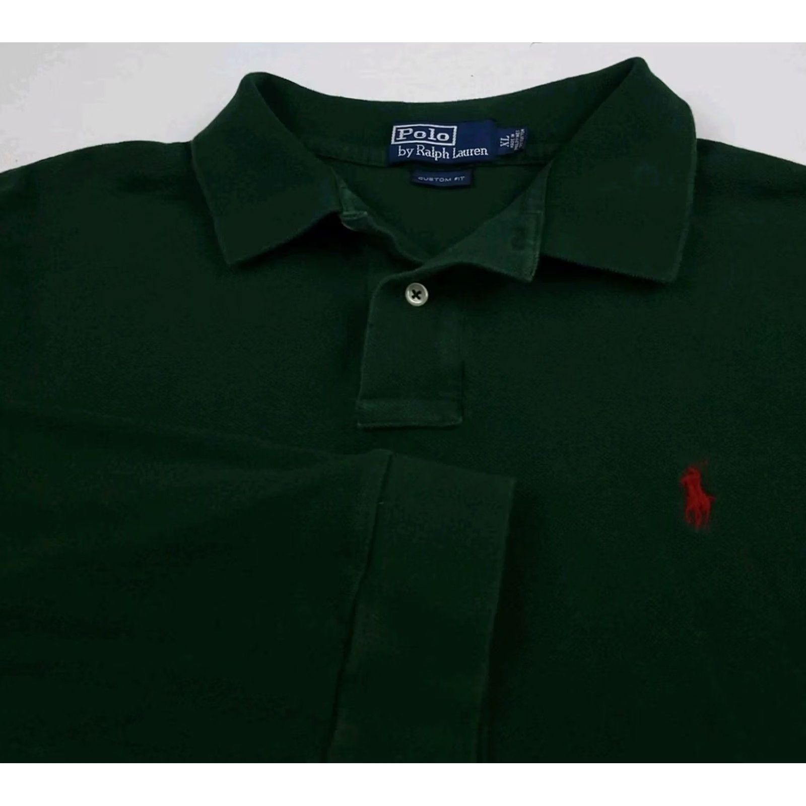 Polo Ralph Lauren VINTAGE Polo Ralph Lauren Long Sleeve Polo Shirt Pony Logo Sport RL Dark Green Mens L/XL Polo Shirt Green Polo Ralph Lauren Shirt Size US L / EU 52-54 / 3 - 3 Thumbnail