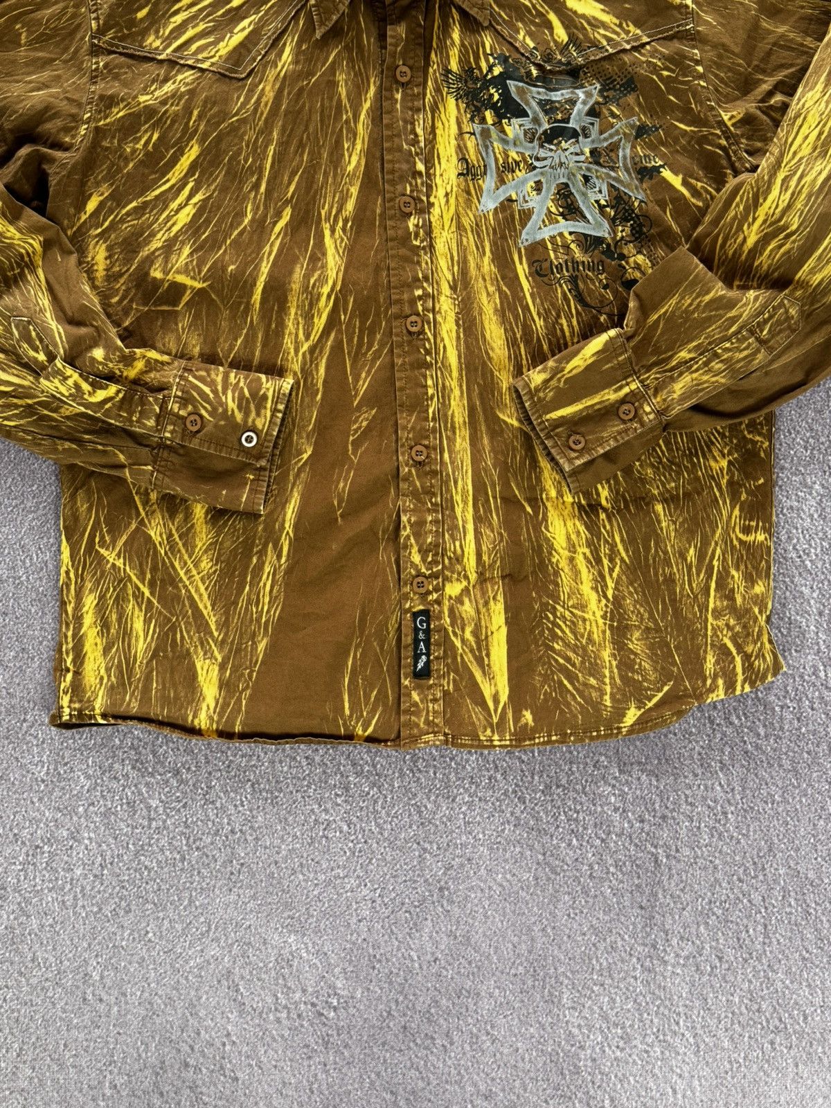 Affliction Crazy Vintage Y2K Affliction Style Shirt Button Up Grunge Size US M / EU 48-50 / 2 - 4 Thumbnail