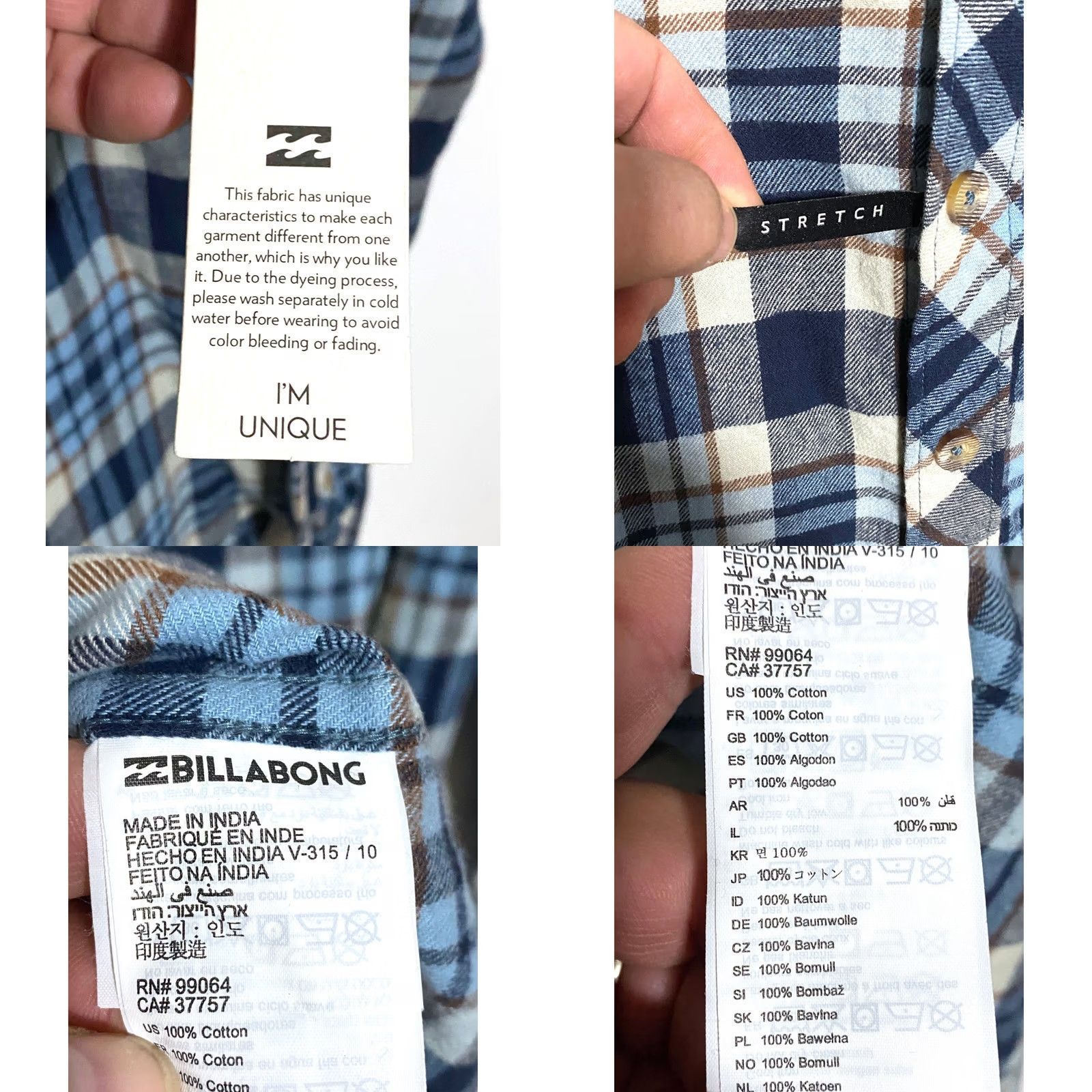 Billabong VINTAGE Billabong Wave Washed Flannel Core Fit Shirt Mens S Coastline Plaid Western NWT Size US S / EU 44-46 / 1 - 8 Thumbnail