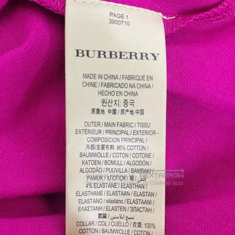 Burberry Burberry Pink Cotton XS Long Sleeve T-Shirt. Size XS / US 0-2 / IT 36-38 - 7 Thumbnail