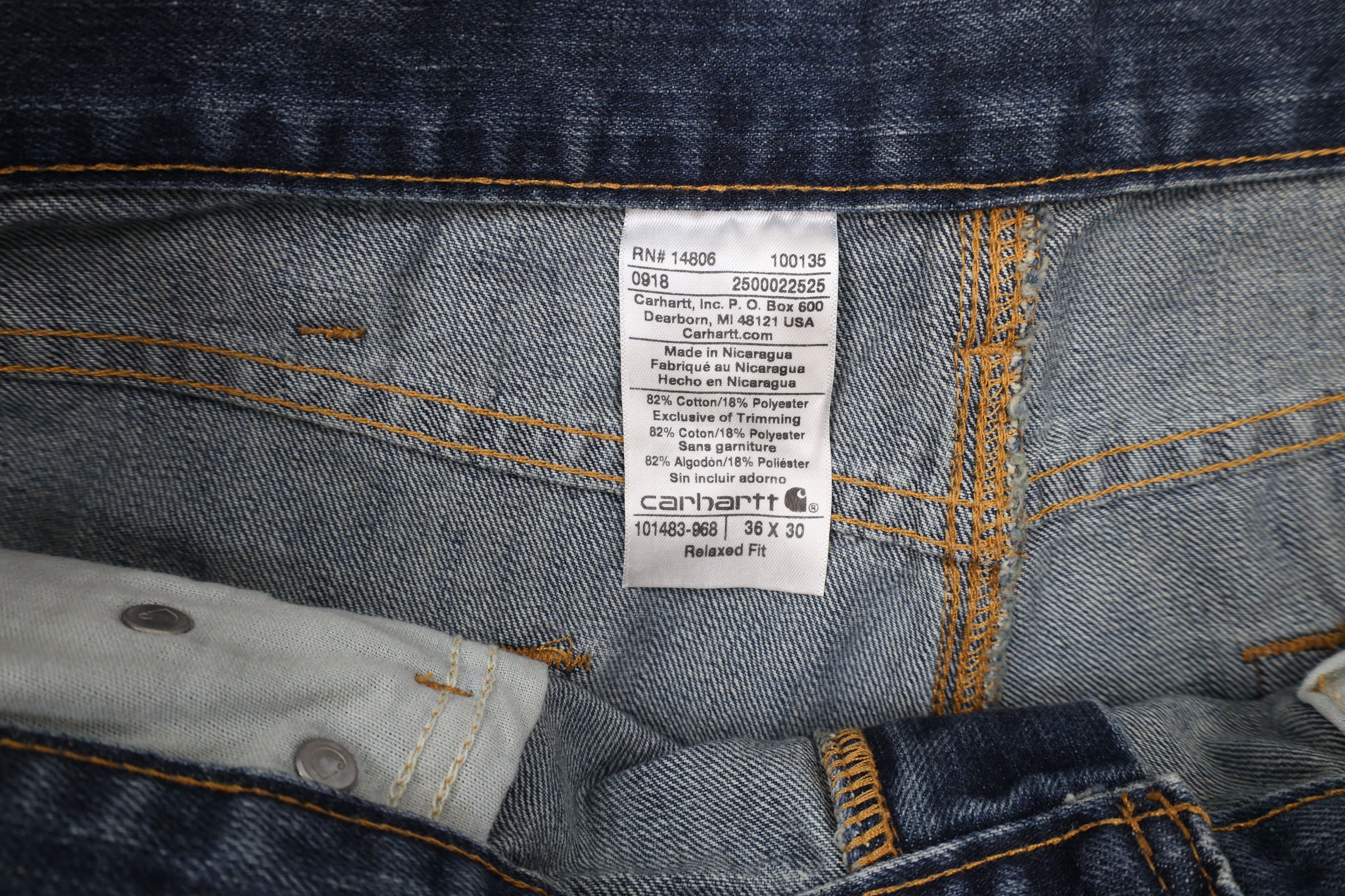 Carhartt × Vintage Vintage Y2K Carhartt Spell Relaxed Fit Dungaree Denim Jeans Size US 36 / EU 52 - 8 Thumbnail