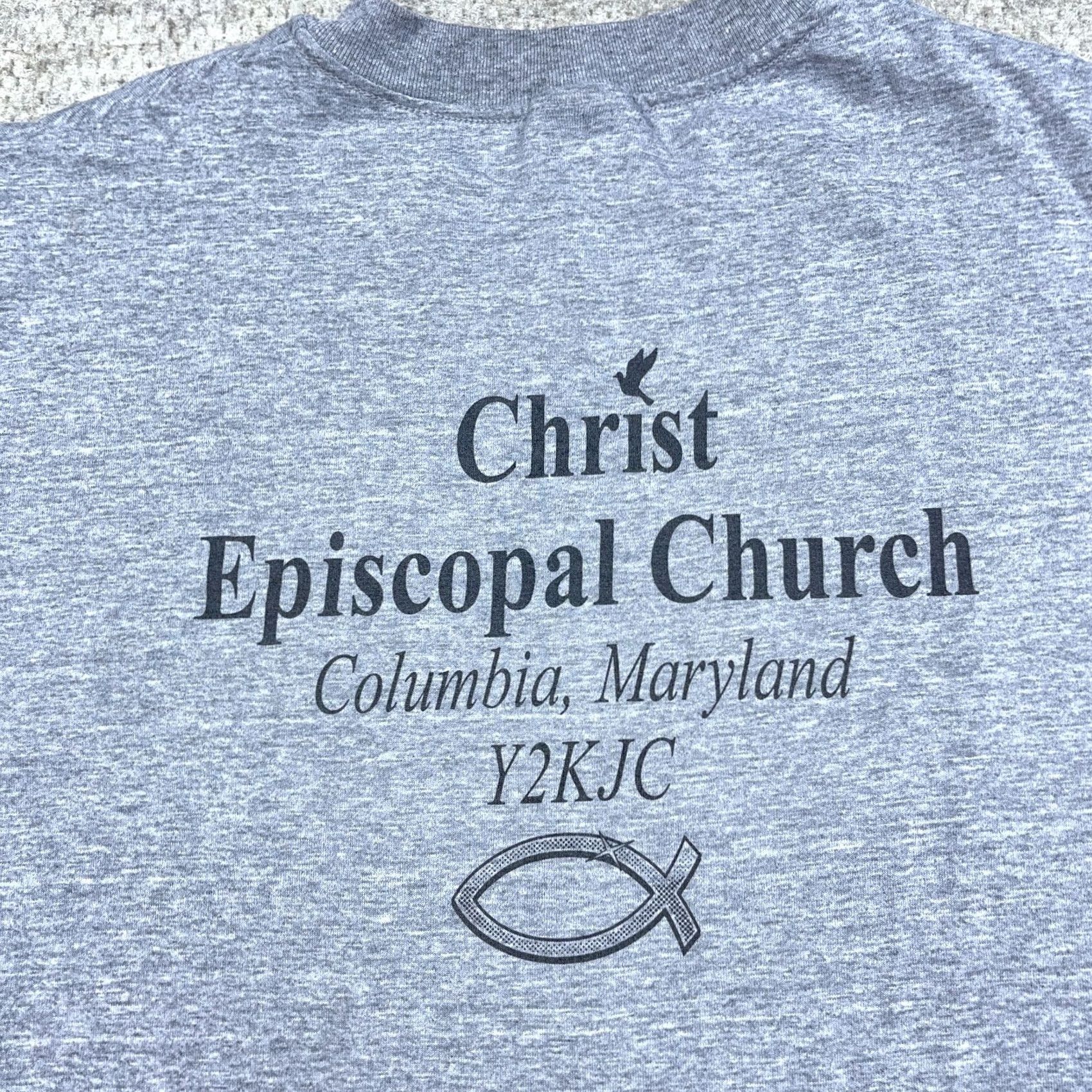 Hanes VINTAGE Hanes Shirt Men Large Gray Tee 90s 1990s Jesus Religion Graphic Print Retro Classic Hipster T-Shirt Mens Size US L / EU 52-54 / 3 - 4 Thumbnail