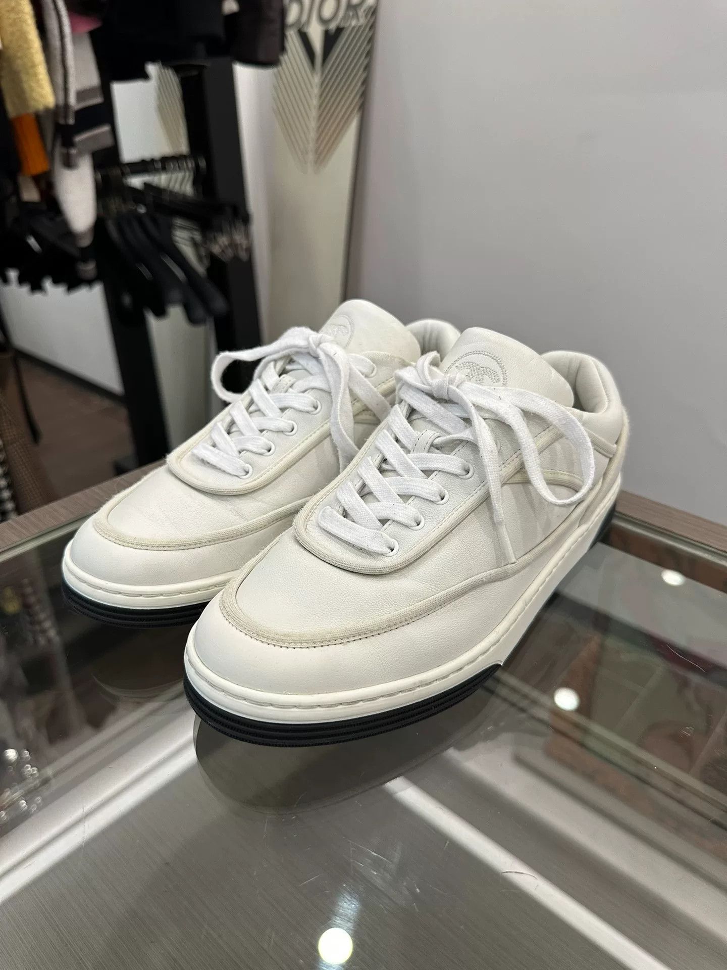 Chanel Chanel White Double C Logo Sneakers Size US 6 / IT 36 - 1 Thumbnail