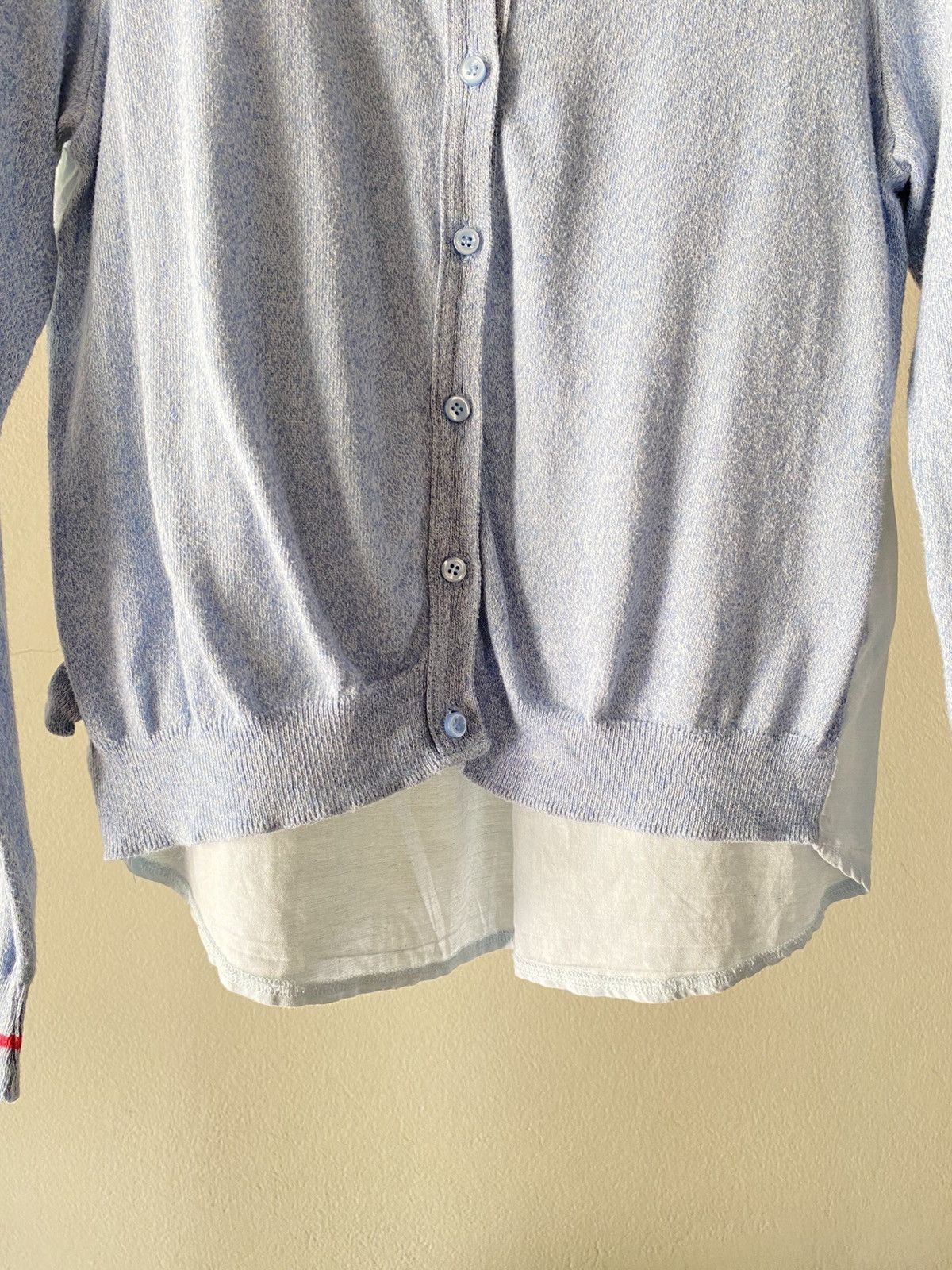 Japanese Brand 1% Percent Layered Light Blue Cardigan Size XS / US 0-2 / IT 36-38 - 13 Thumbnail