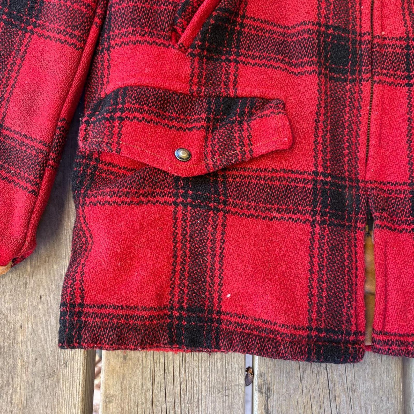 Vintage Vintage 1950s wool plaid mackinaw jacket thrashed Size US XL / EU 56 / 4 - 2 Thumbnail