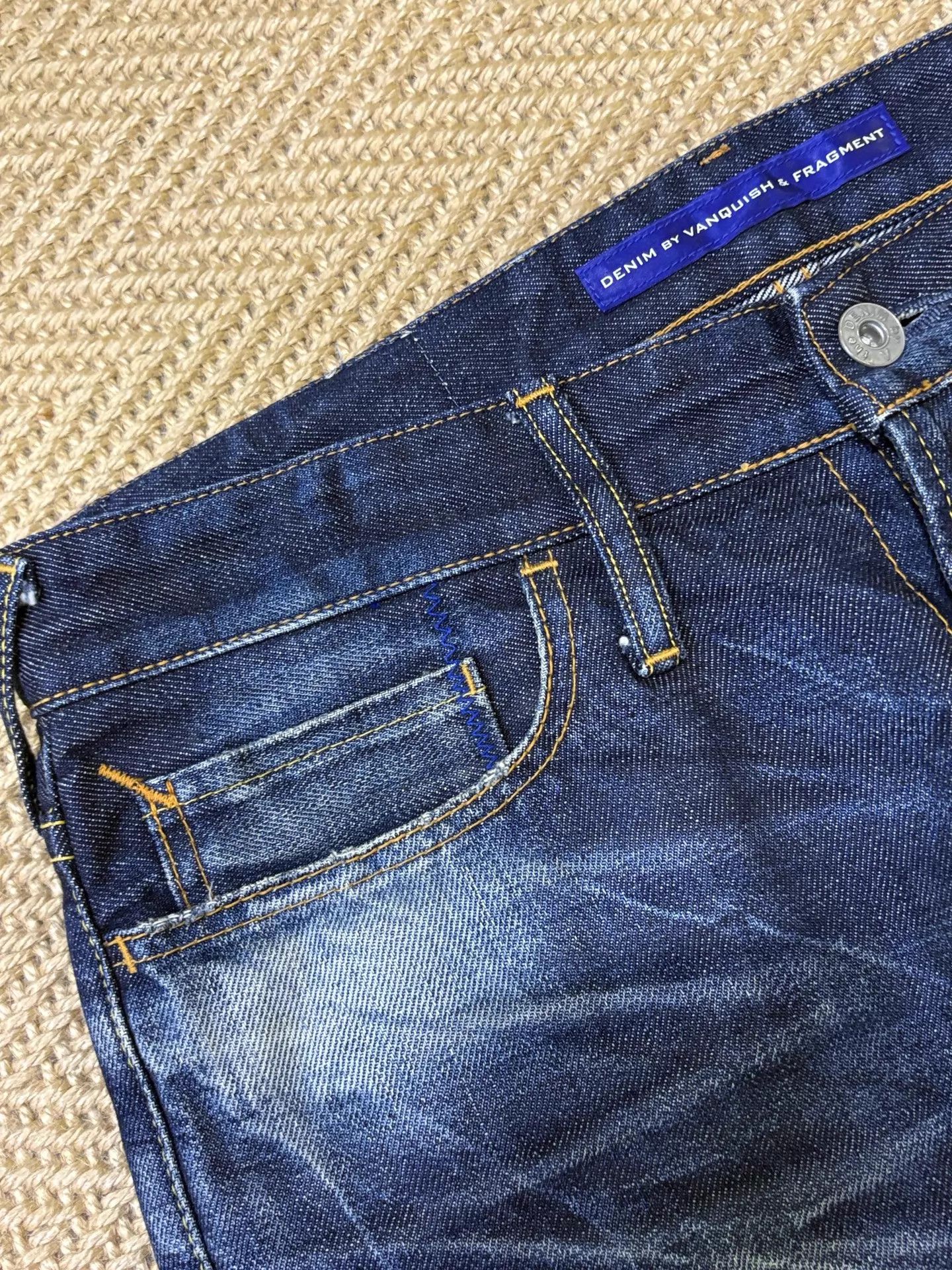 Fragment Design FRAGMENT x VANQUISH Lightning Distressed Jeans w/Rhinestones Size US 32 / EU 48 - 7 Thumbnail