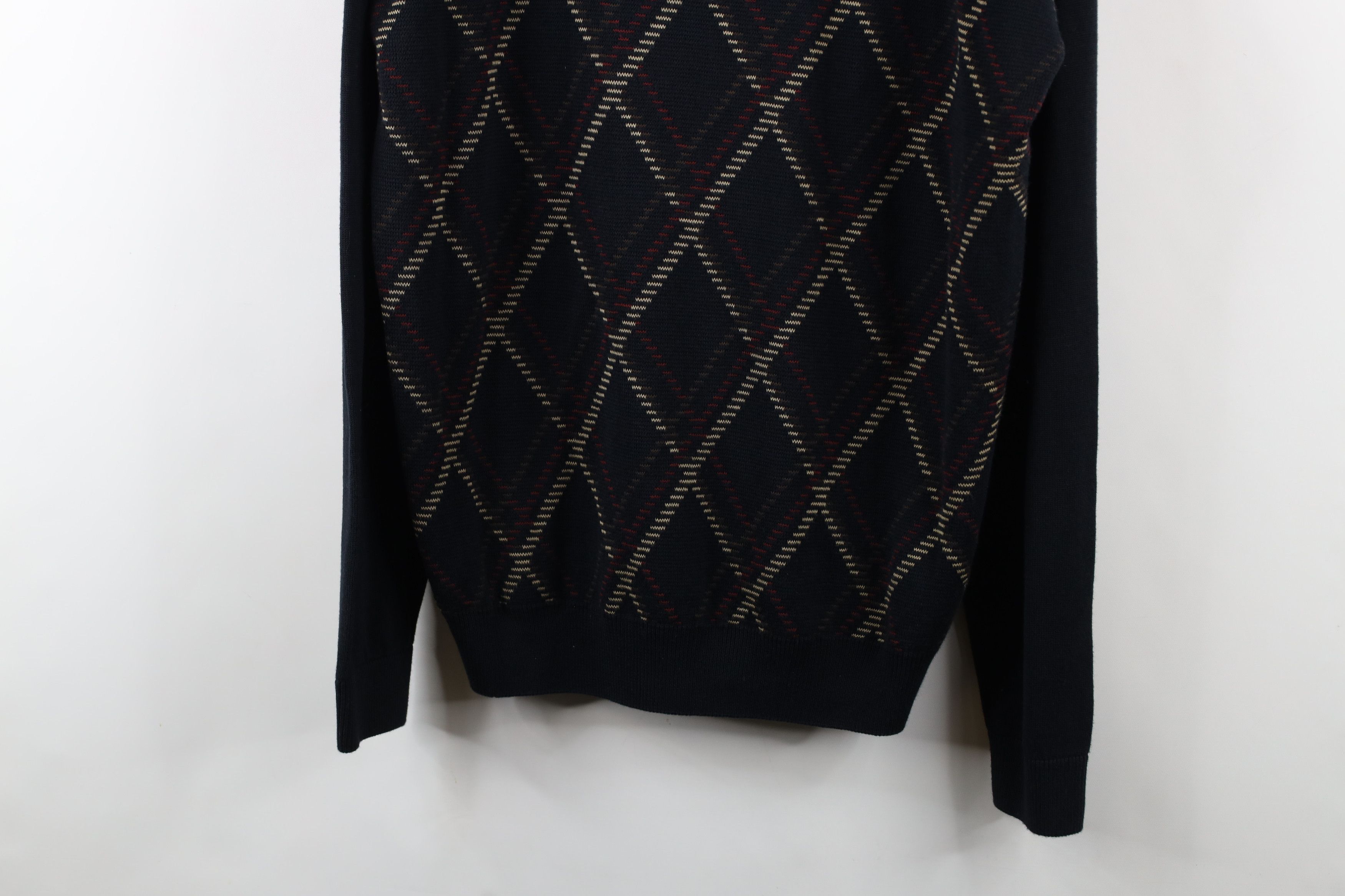 Vintage Vintage 90s Streetwear Argyle Diamond Knit Crewneck Sweater Size US M / EU 48-50 / 2 - 3 Thumbnail