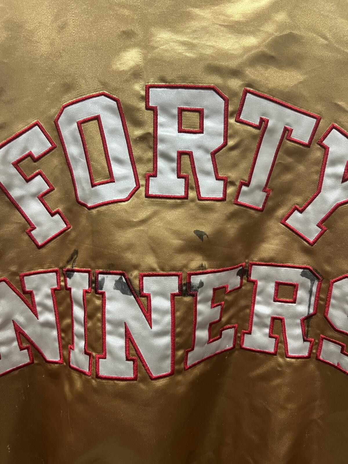 NFL 90s/00s 49ers Gold Satin Jacket Size US XL / EU 56 / 4 - 7 Thumbnail