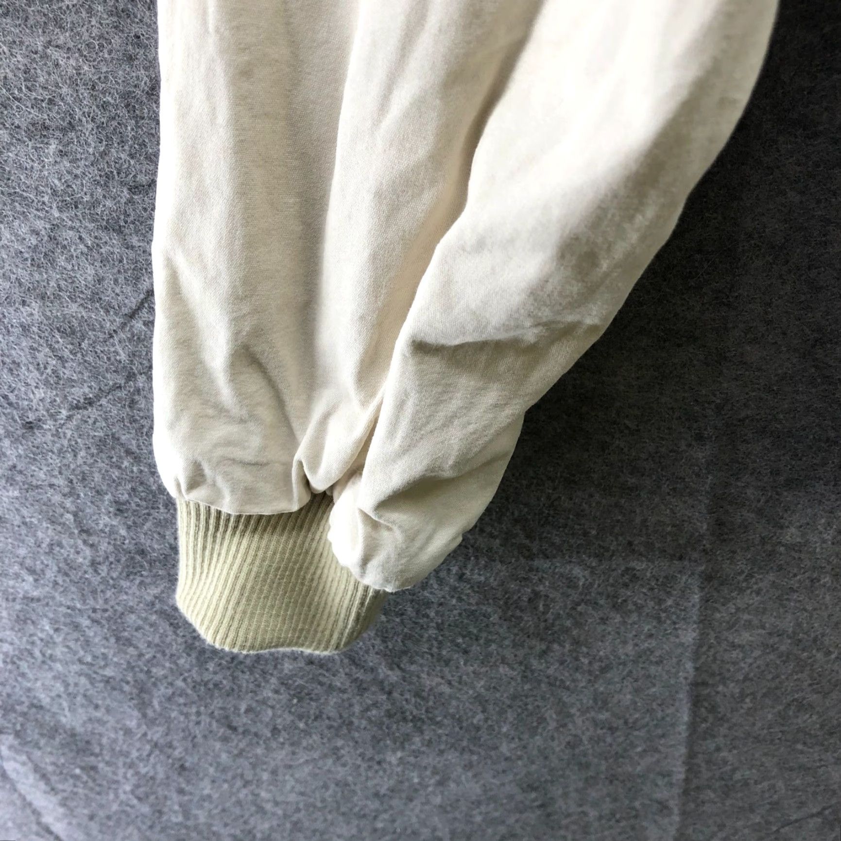Topshop Topshop Womens Bomber Jacket M Beige Oversized Cotton Collared Zip 90s Retro Size M / US 6-8 / IT 42-44 - 7 Thumbnail