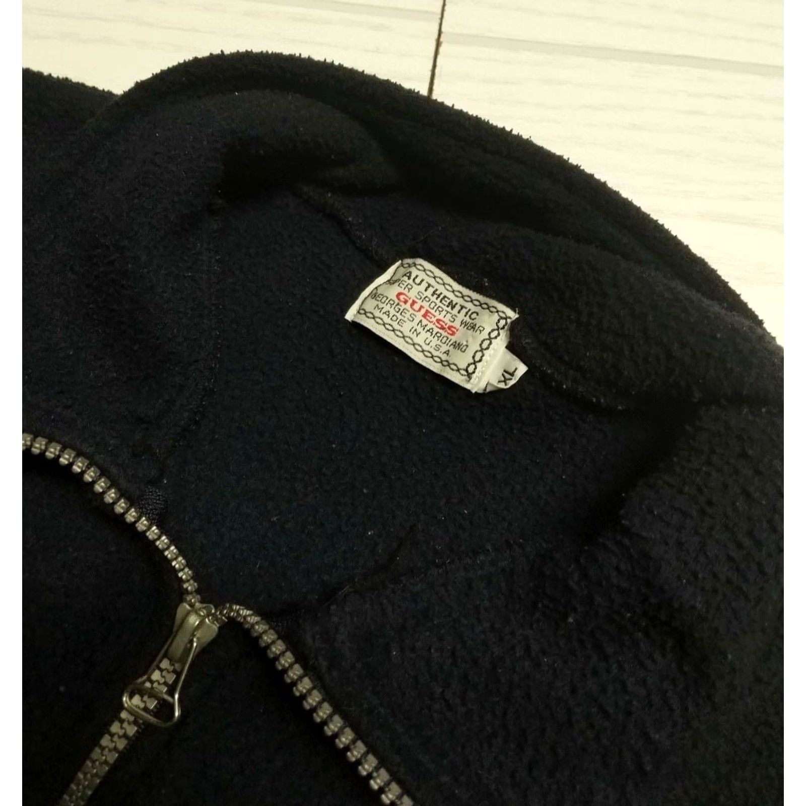 Guess VINTAGE GUESS 1/4 ZIP PULLOVER FLEECE USA MADE NAVY 2XL MEN'S/MENS SWEATER Size US XXL / EU 58 / 5 - 5 Thumbnail