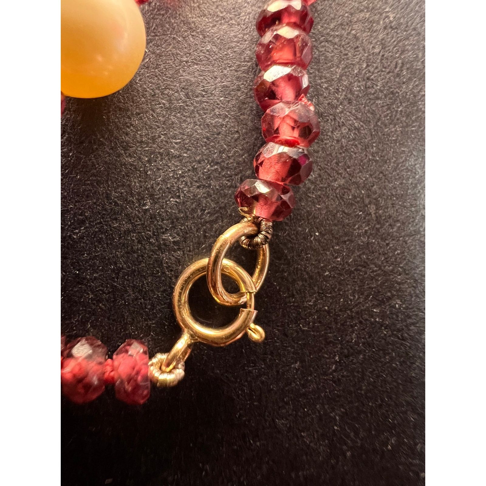 Other 14k gold garnet and pearl station necklace 18 inches Size ONE SIZE - 13 Thumbnail