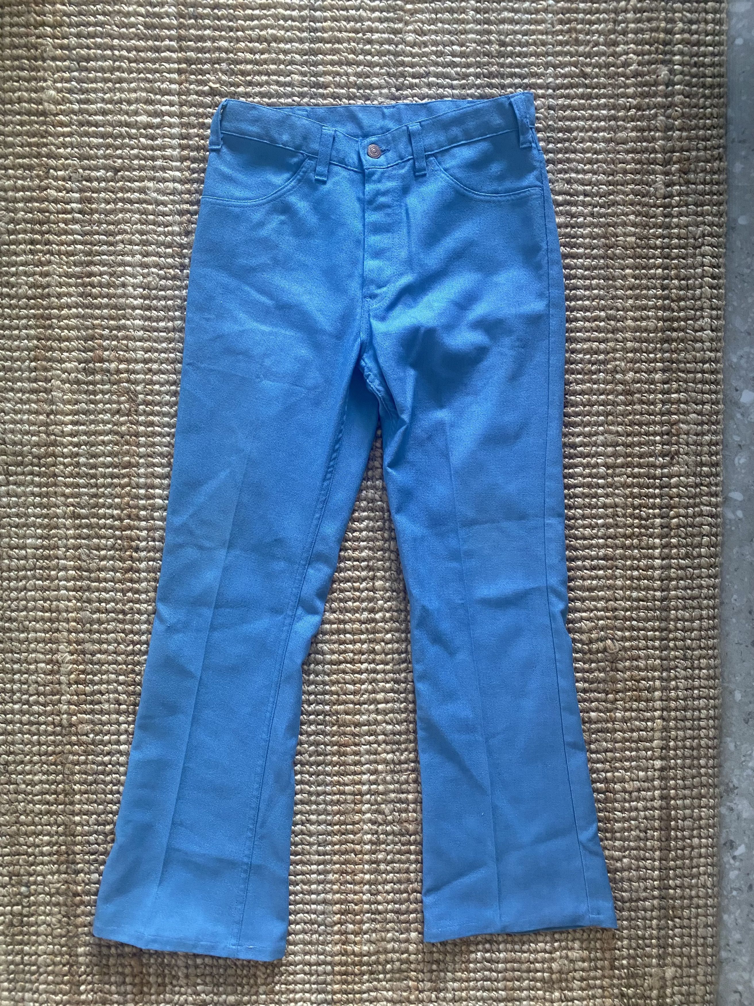 Levi's × Vintage Vintage 60's/70's Sta-Press Baby Blue Big E Levi's Size US 29 - 1 Thumbnail