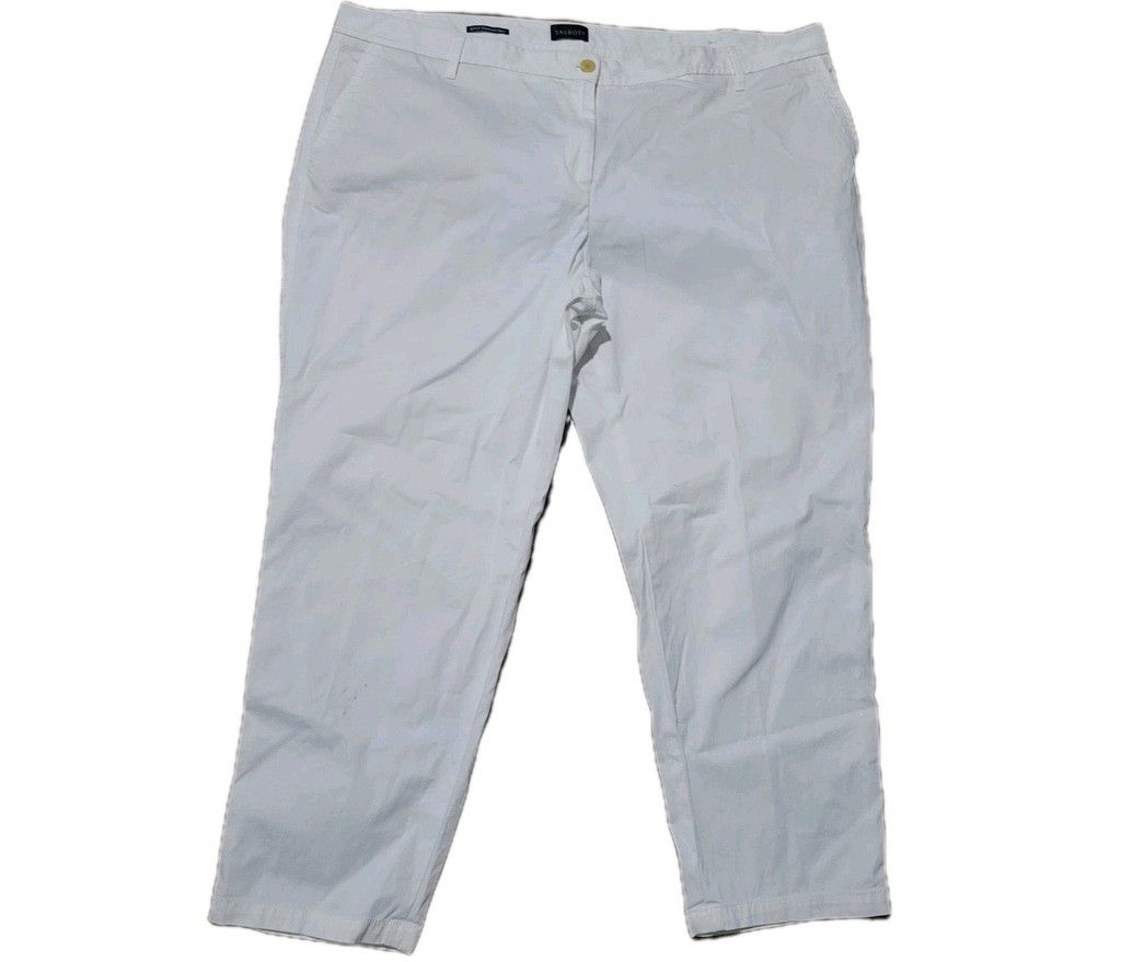 Talbots Talbots Women's Relaxed Chino White Stretch Pants 20WP Waist Size 42" / US 20 - 5 Thumbnail