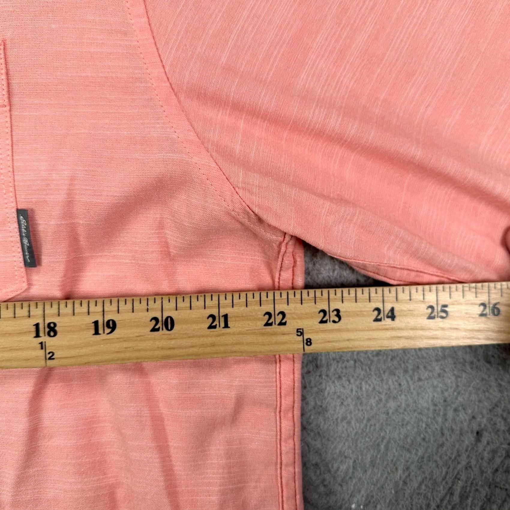 Eddie Bauer Eddie Bauer Button-Down Shirt Mens Large Peach Pocket Lightweight Classic Fit Shirt Size US L / EU 52-54 / 3 - 6 Thumbnail