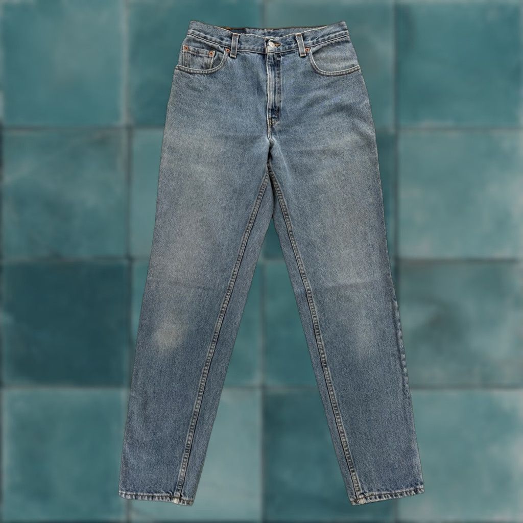 Levi's VINTAGE Levi's 550 Relaxed Tapered Jeans Juniors 11 Long Blue High Rise USA 90s Size 32" / US 10 / IT 46 - 1 Thumbnail