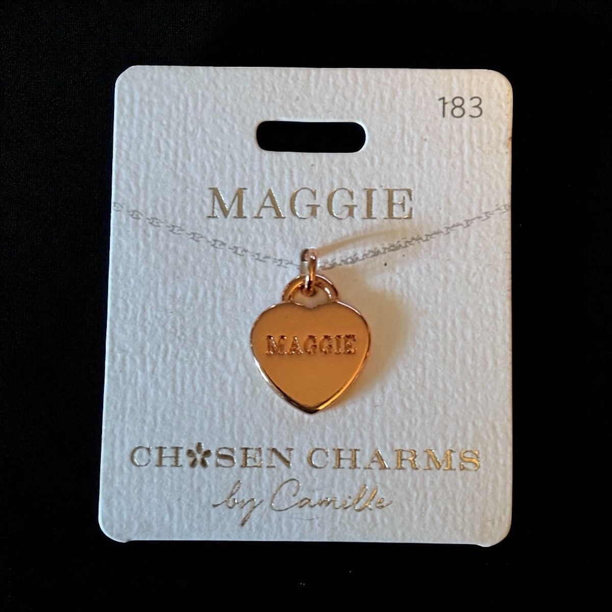 Other Chosen Charms rose gold Maggie name heart charm Size ONE SIZE - 1 Thumbnail
