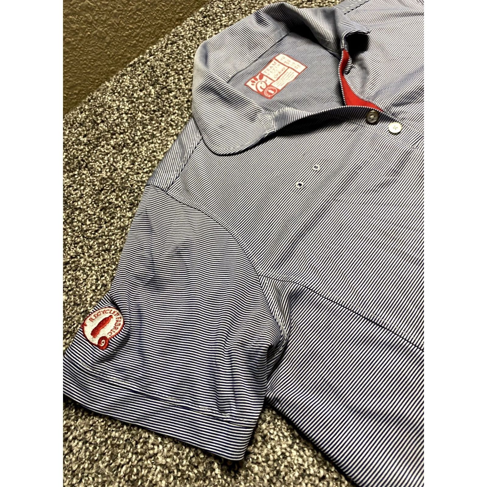 Vintage CHICKFILA Shirts Employee LOT OF 2 Gray Striped Womens Polo Uniform Oobe Large Size L / US 10 / IT 46 - 6 Thumbnail