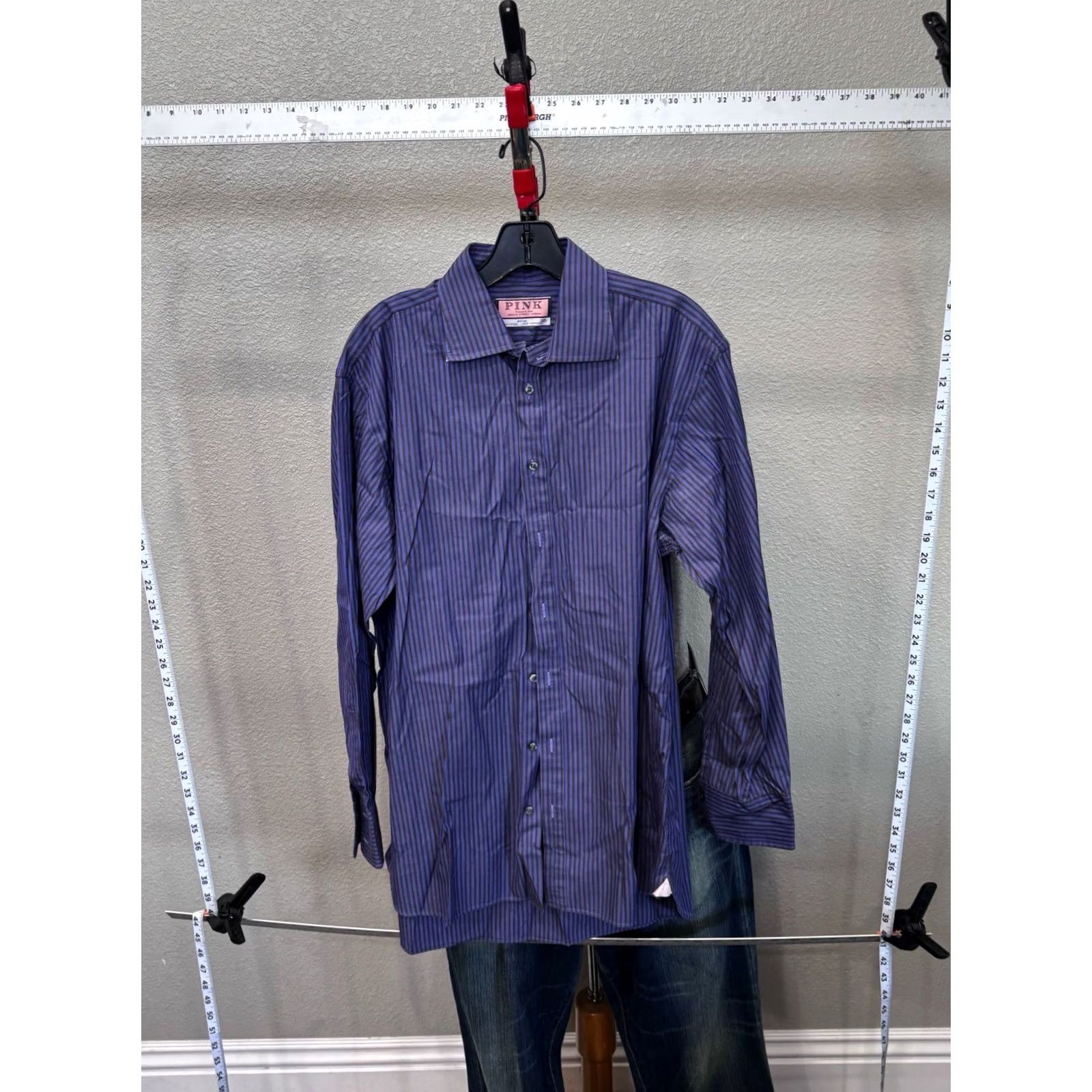 Pinko Thomas Pink Bold Shirt Large L 16 x 34.5 Multicolor Men Short Sleeve Size US L / EU 52-54 / 3 - 2 Thumbnail