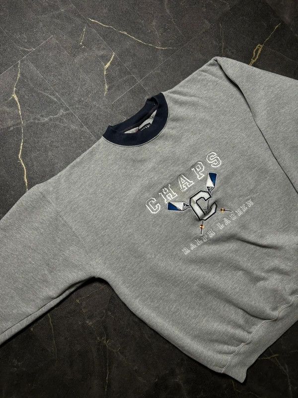 Chaps Ralph Lauren Chaps Ralph Lauren Grey Sweatshirt Classic VIntage Size US L / EU 52-54 / 3 - 3 Thumbnail