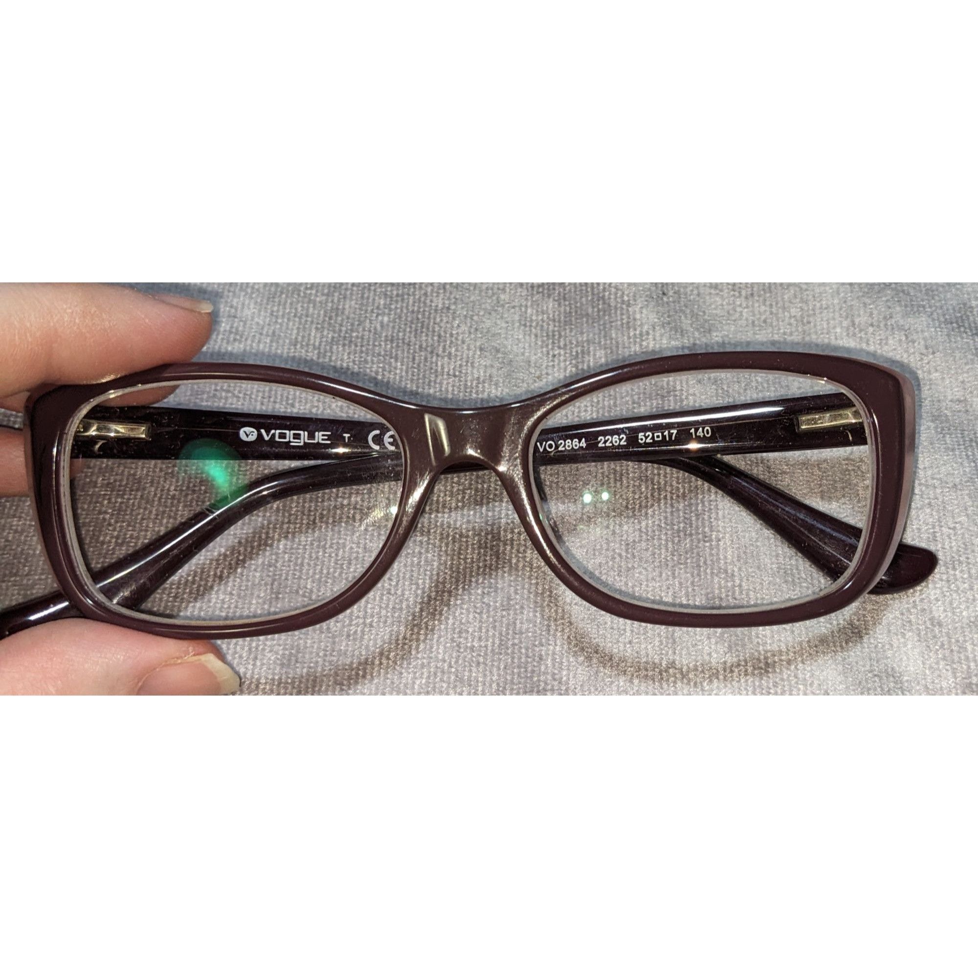 Vogue Vogue Eyewear Mauve Purple Rectangular Frames With Case & Cl Size ONE SIZE - 8 Thumbnail