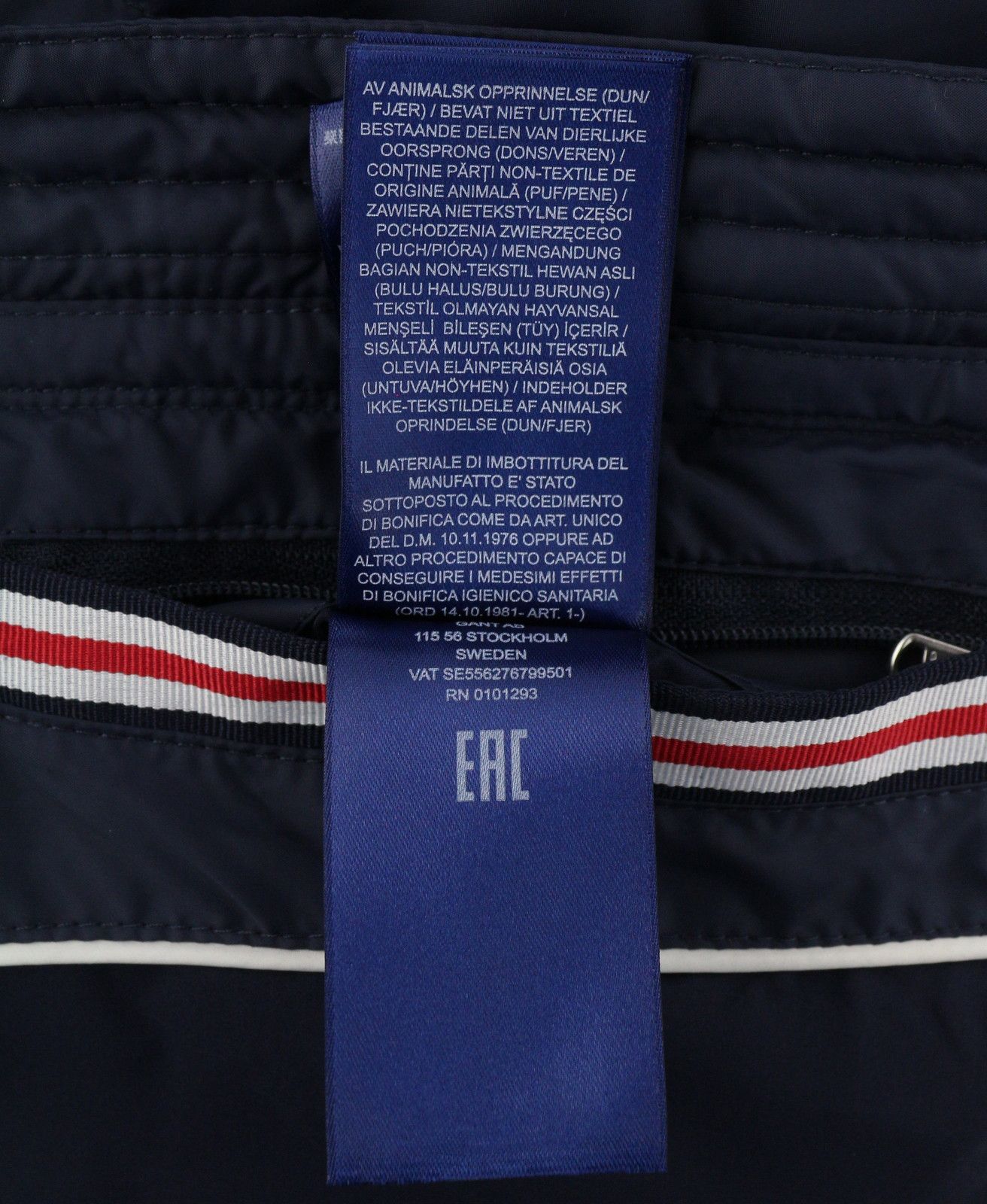 Gant LONG DOWN XS Evening Blue Quilted Jacket 87273 Size XS / US 0-2 / IT 36-38 - 12 Thumbnail