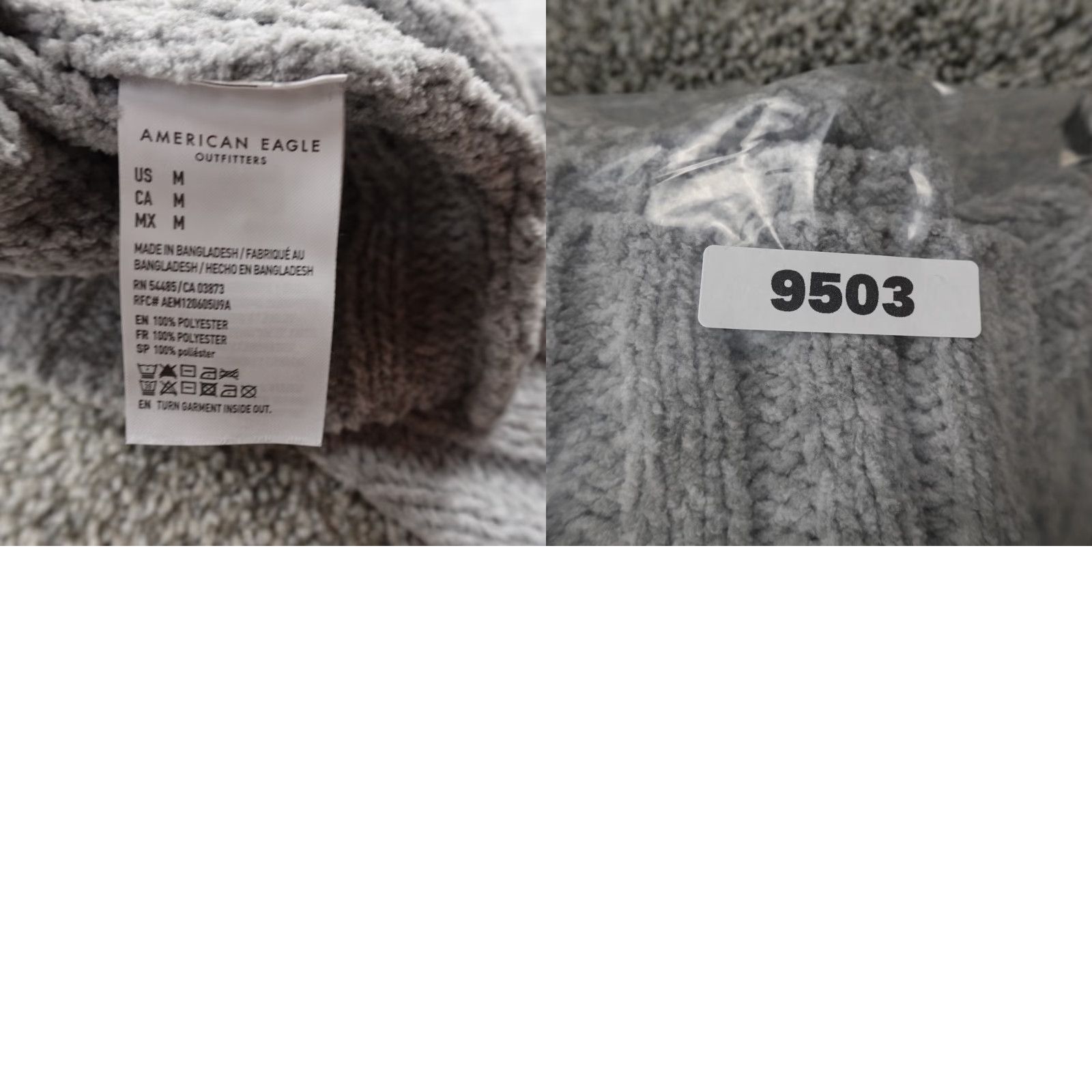 American Eagle Outfitters American Eagle Sweatshirt Womens M Gray Mock Cable Knit Fisherman Pullover Regular Knit Casual, Travel, Workwear Mens Womens Girls Size M / US 6-8 / IT 42-44 - 8 Thumbnail