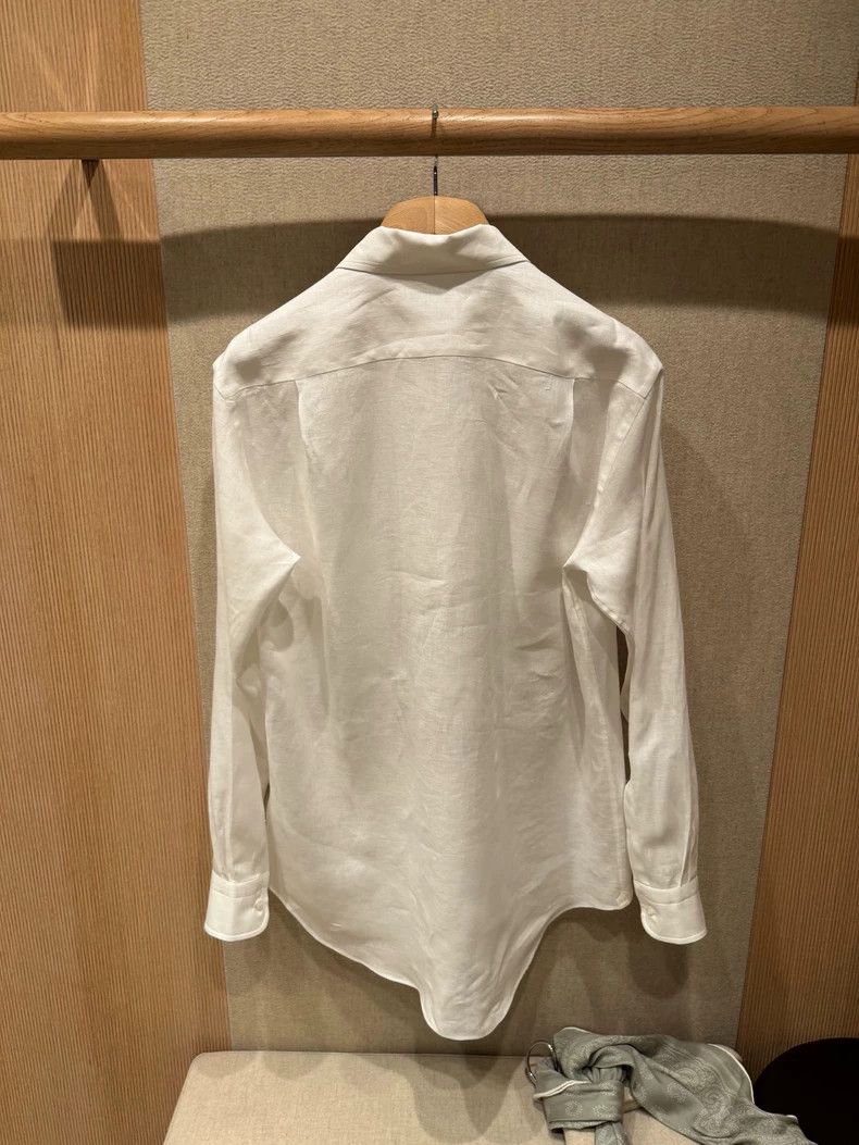 Loro Piana LORO PIANA Men's linen shirt 100% linen Size L / US 10 / IT 46 - 6 Thumbnail