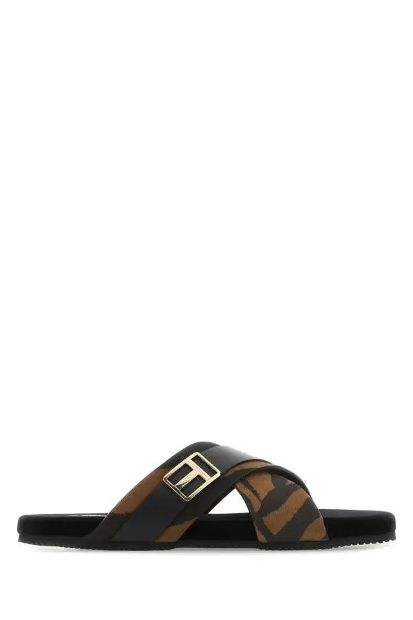 Tom Ford o1w1db11224 J1370T Slides in Black Brown Size US 8 / EU 41 - 1 Thumbnail