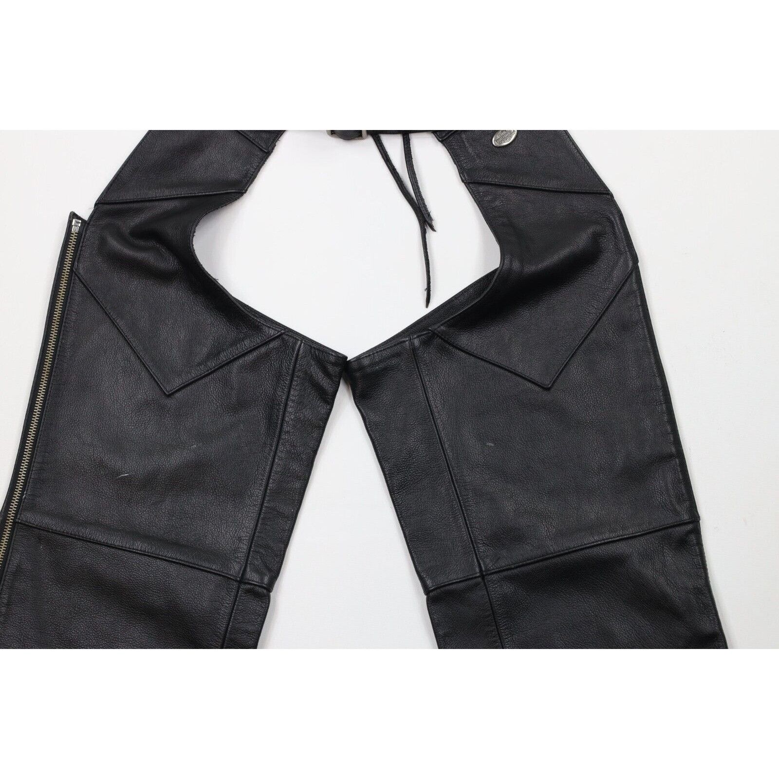 Harley Davidson × Vintage Vintage 90s Harley Davidson Distressed Leather Chaps Pants Size 26" / US 2 / IT 38 - 3 Thumbnail