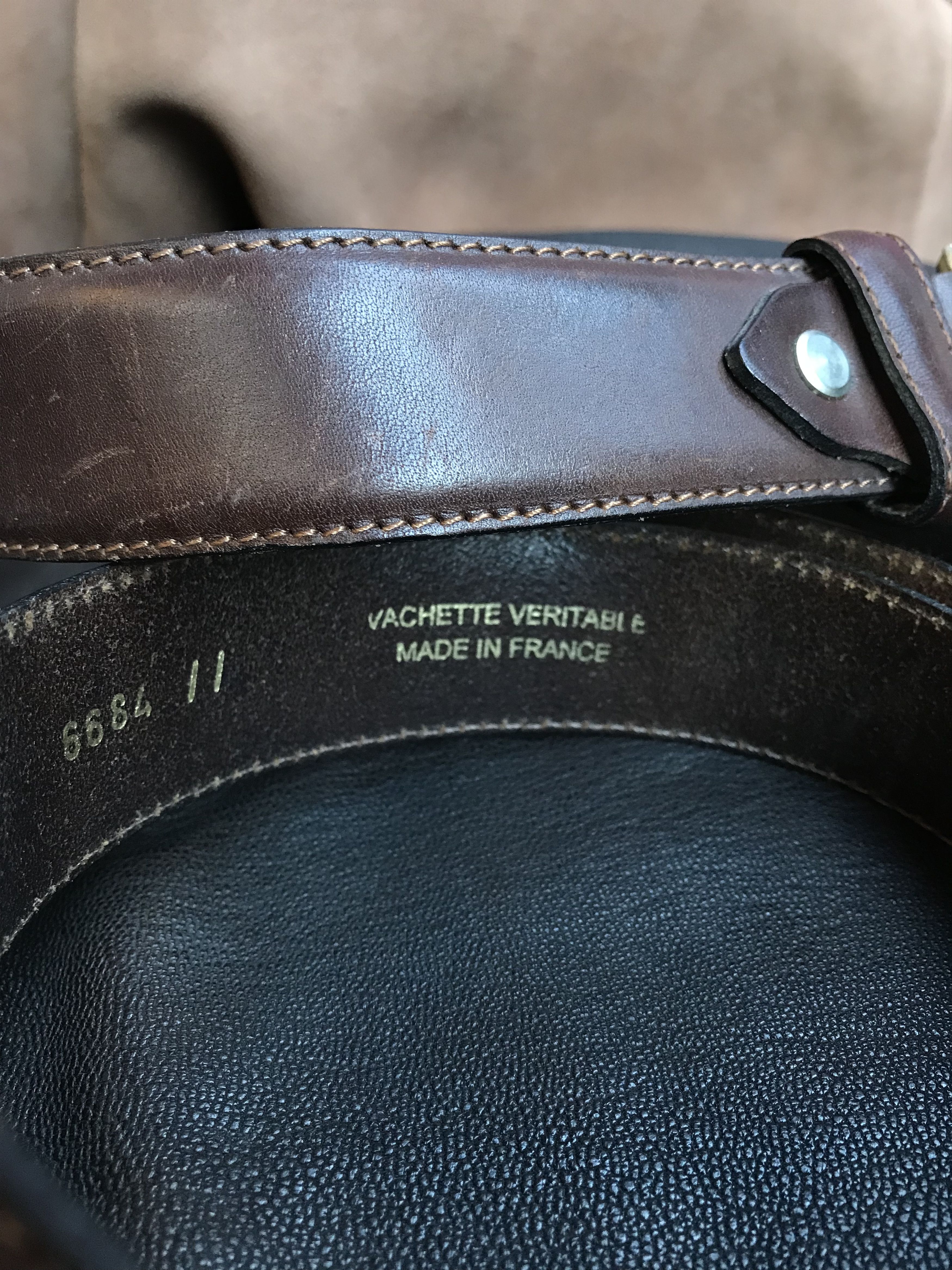 Other Made in France leather belt Size 36 - 3 Thumbnail