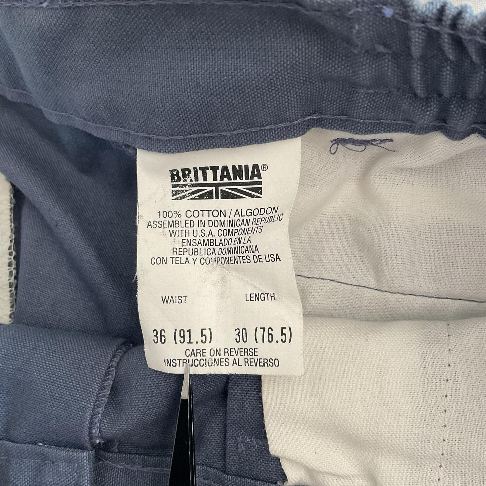 Vintage VTG 80's Brittania mens blue pleated loose trousers 36 x 30 Size US 36 / EU 52 - 4 Thumbnail