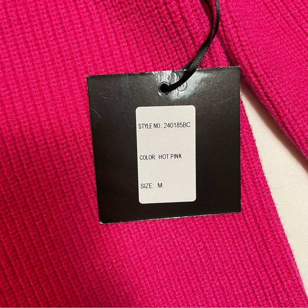 Other NWT New Cliche Puff Sleeve Hot Pink Sweater Size M Size M / US 6-8 / IT 42-44 - 6 Thumbnail