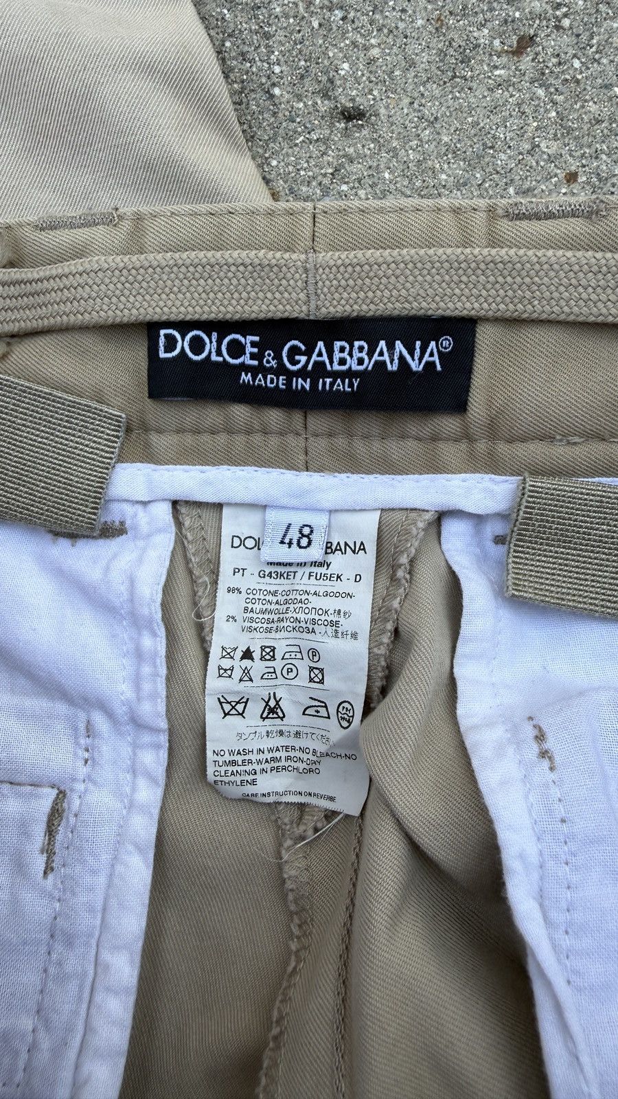 Dolce & Gabbana Dolce Gabbana Cargo Pants y2k beige khaki grey gray Size US 32 / EU 48 - 4 Thumbnail