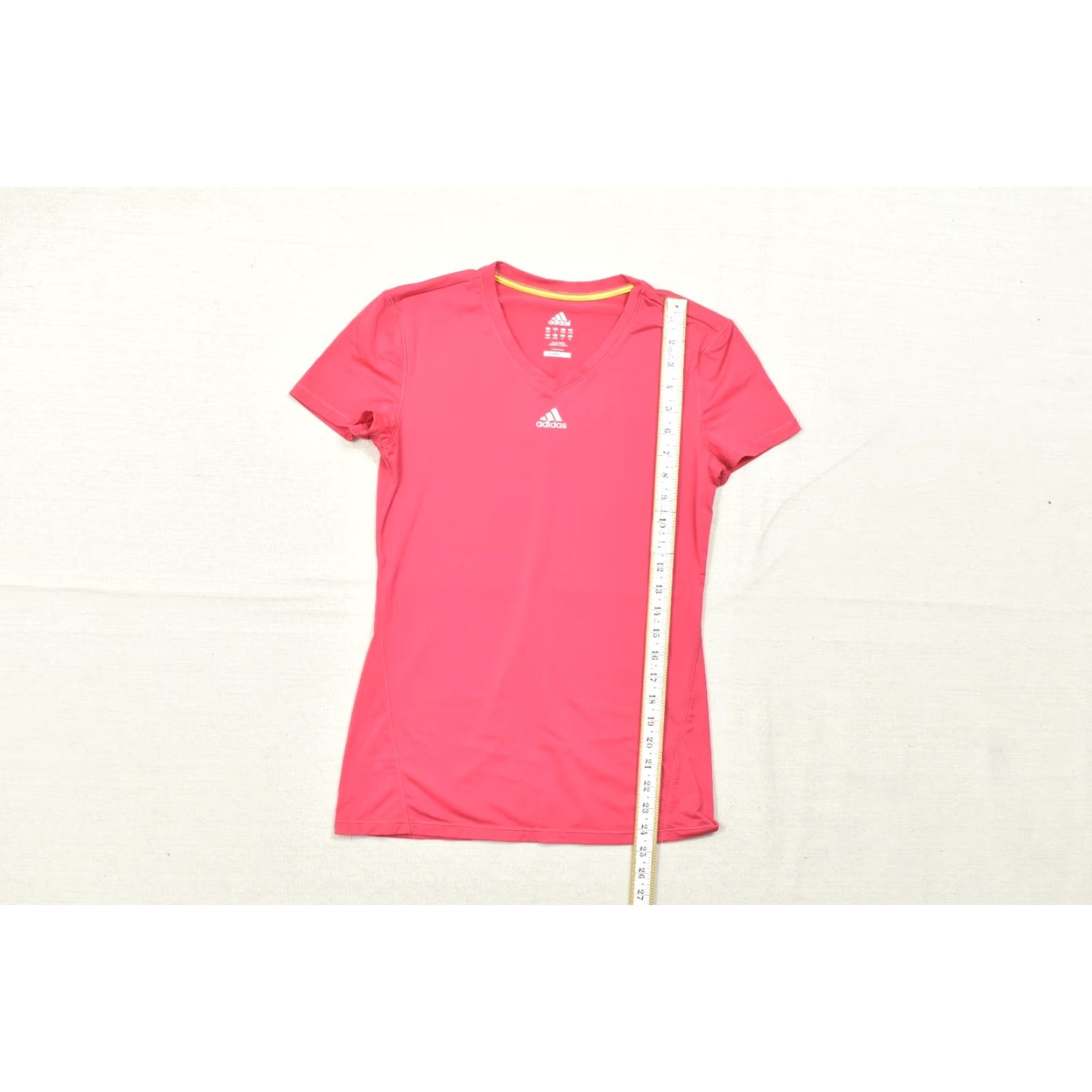 Adidas Adidas Climalite Women's Small Pink V-Neck Short Sleeve T-Shirt Sh Size S / US 4 / IT 40 - 4 Thumbnail
