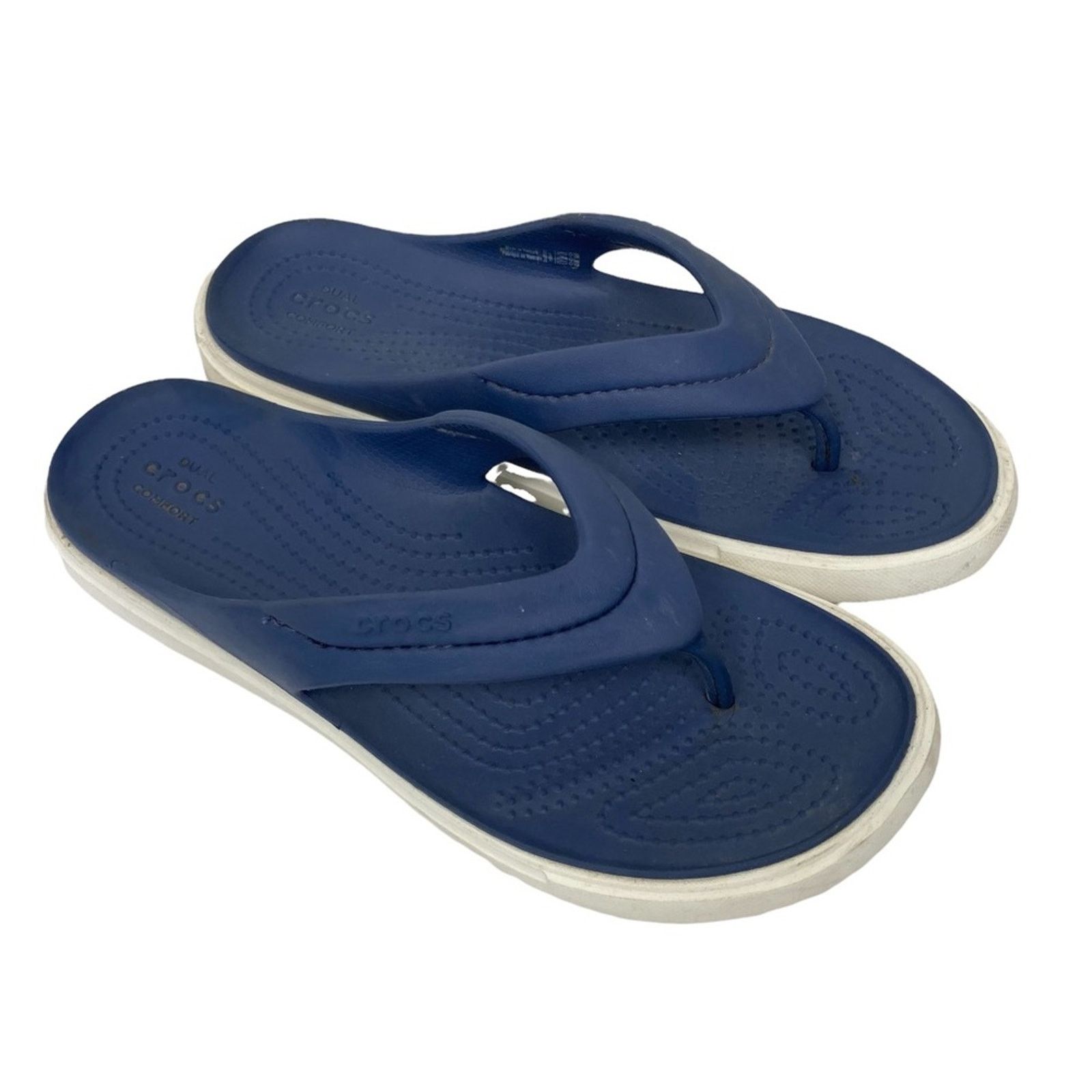 Crocs Crocs Navy Blue Flip Flop Sandals Sz 7 Size US 7 / IT 37 - 8 Thumbnail