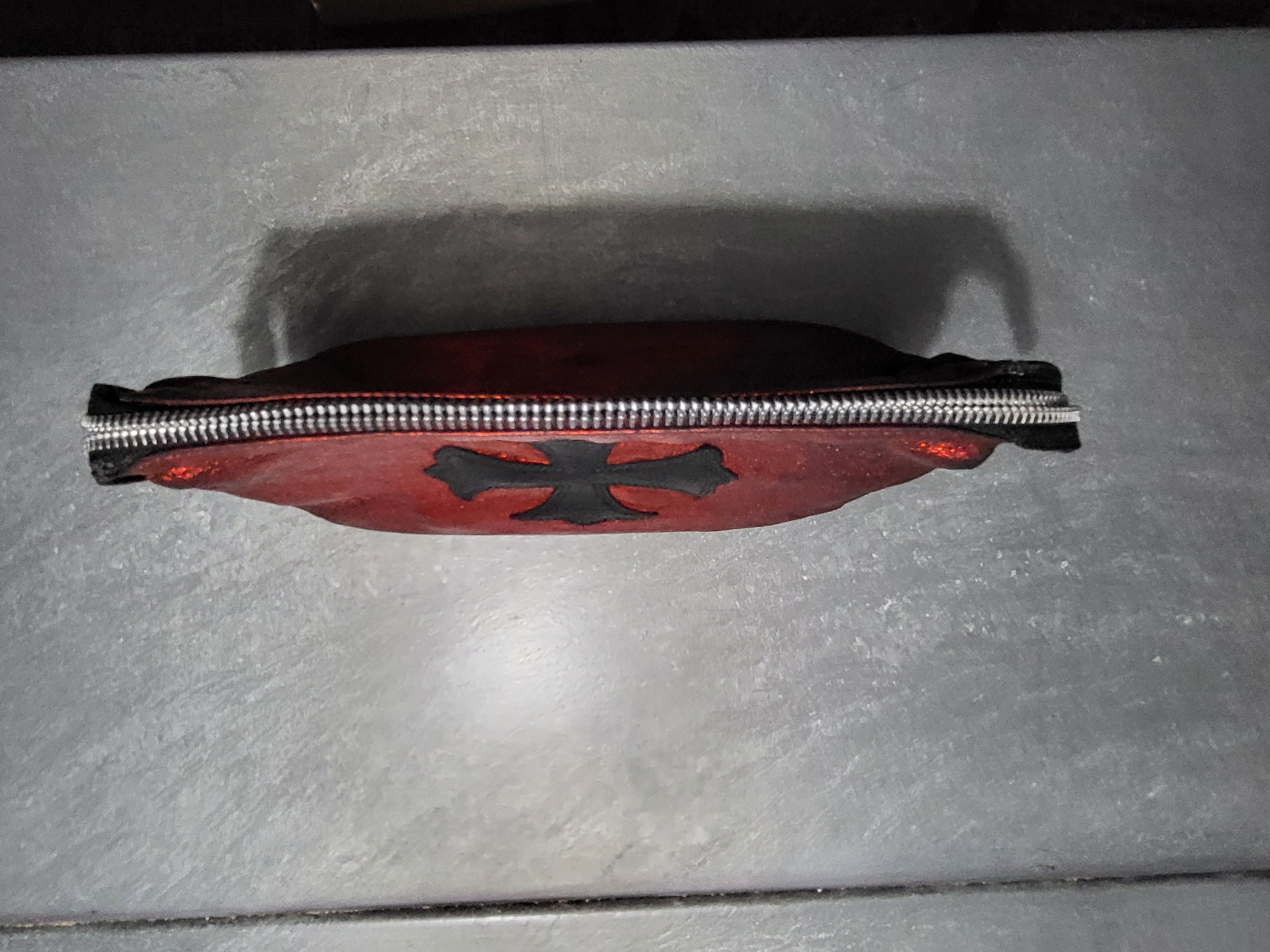 Chrome Hearts Chrome Hearts Red Leather Toiletry Dop Bag Size ONE SIZE - 4 Thumbnail