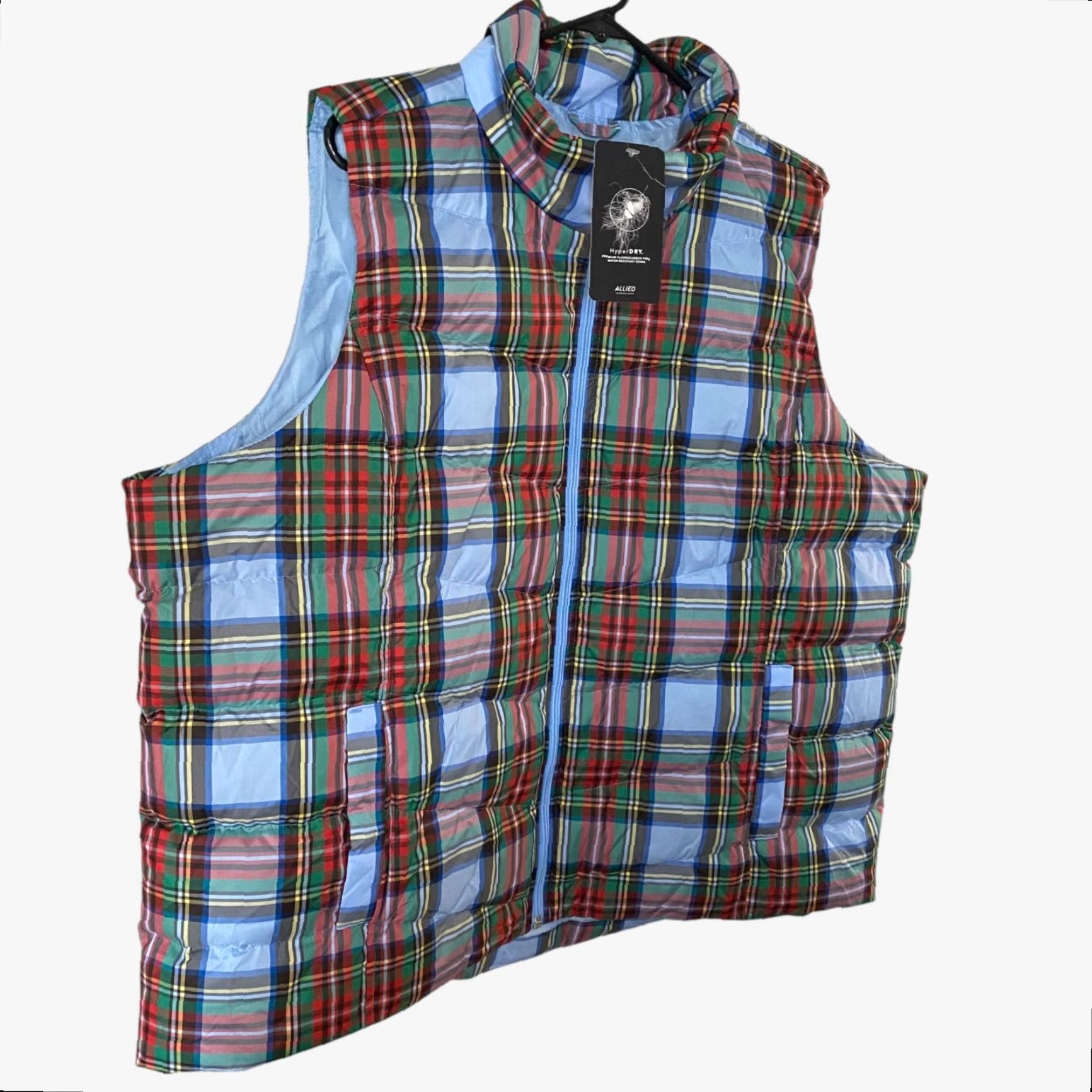 Lands' End Lands' End Puffer Vest Women's 2X Insulated Goose-Down Water-Resistant Plaid Vest Multicolor New Size XXL / US 16-18 / IT 52-54 - 3 Thumbnail