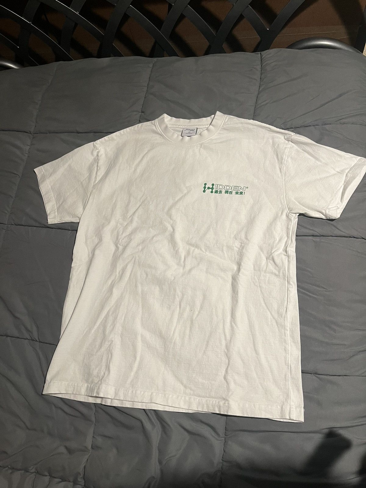 image of Hidden New York Japan Bonsai Temple Logo T Shirt in White, Men's (Size Large)