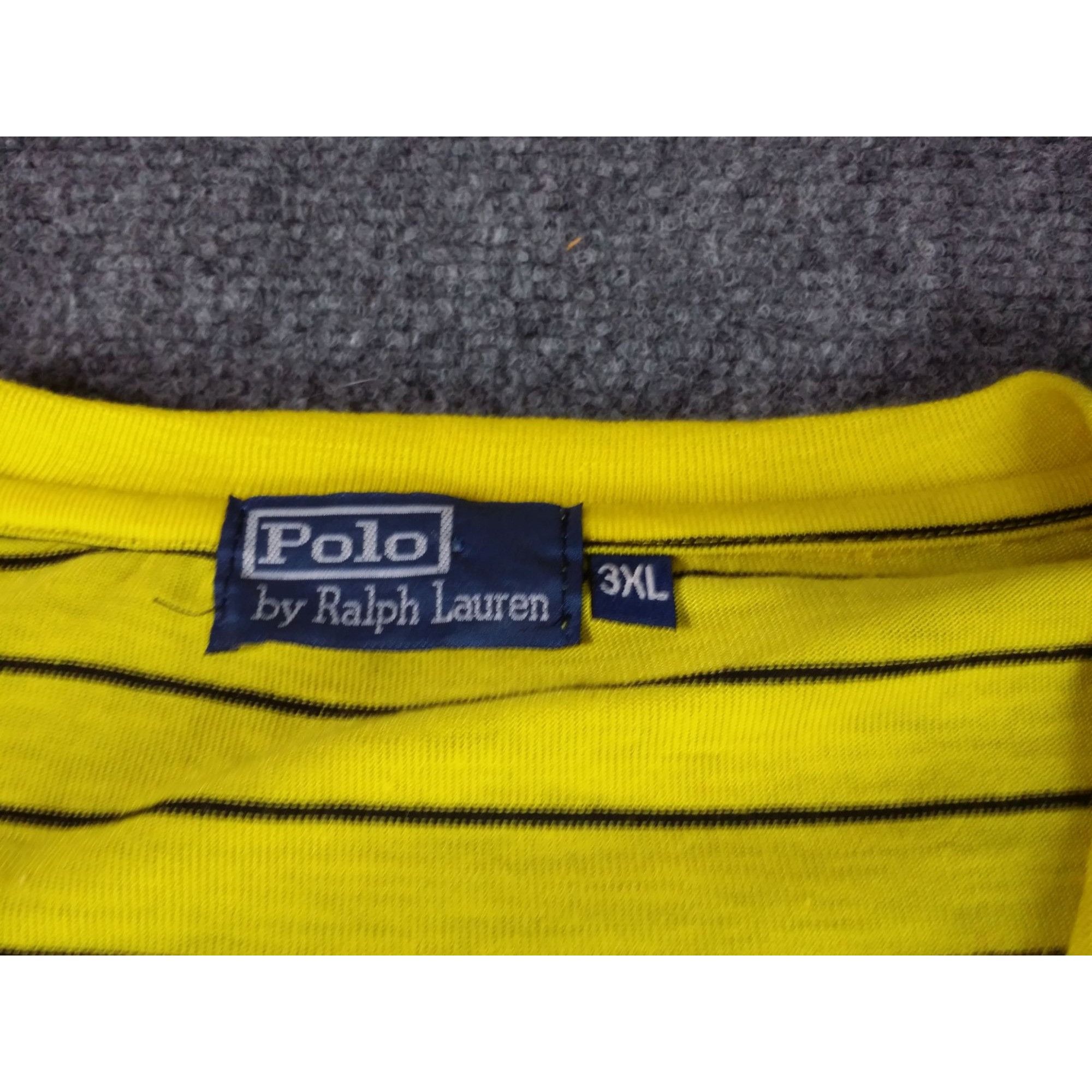 Polo Ralph Lauren Polo Ralph Lauren Tshirt Men Sz 3XL Striped Yellow Black V N Size US XXL / EU 58 / 5 - 6 Thumbnail