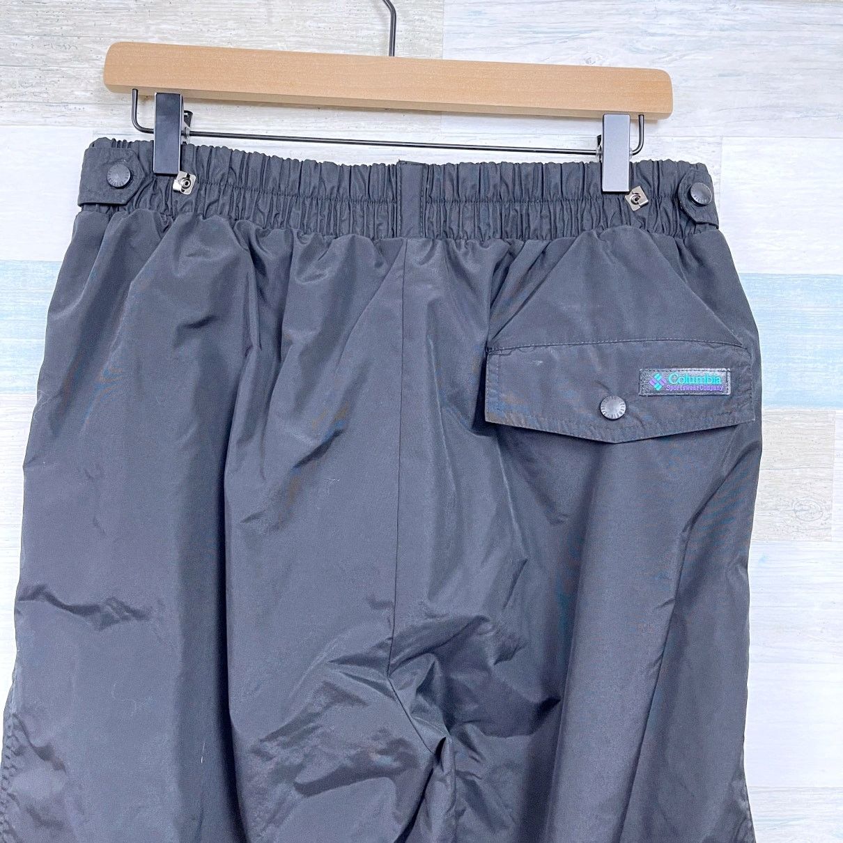 Columbia Columbia Vintage Nylon Rain Pants Black Elastic Mens XL Size US 34 / EU 50 - 5 Thumbnail