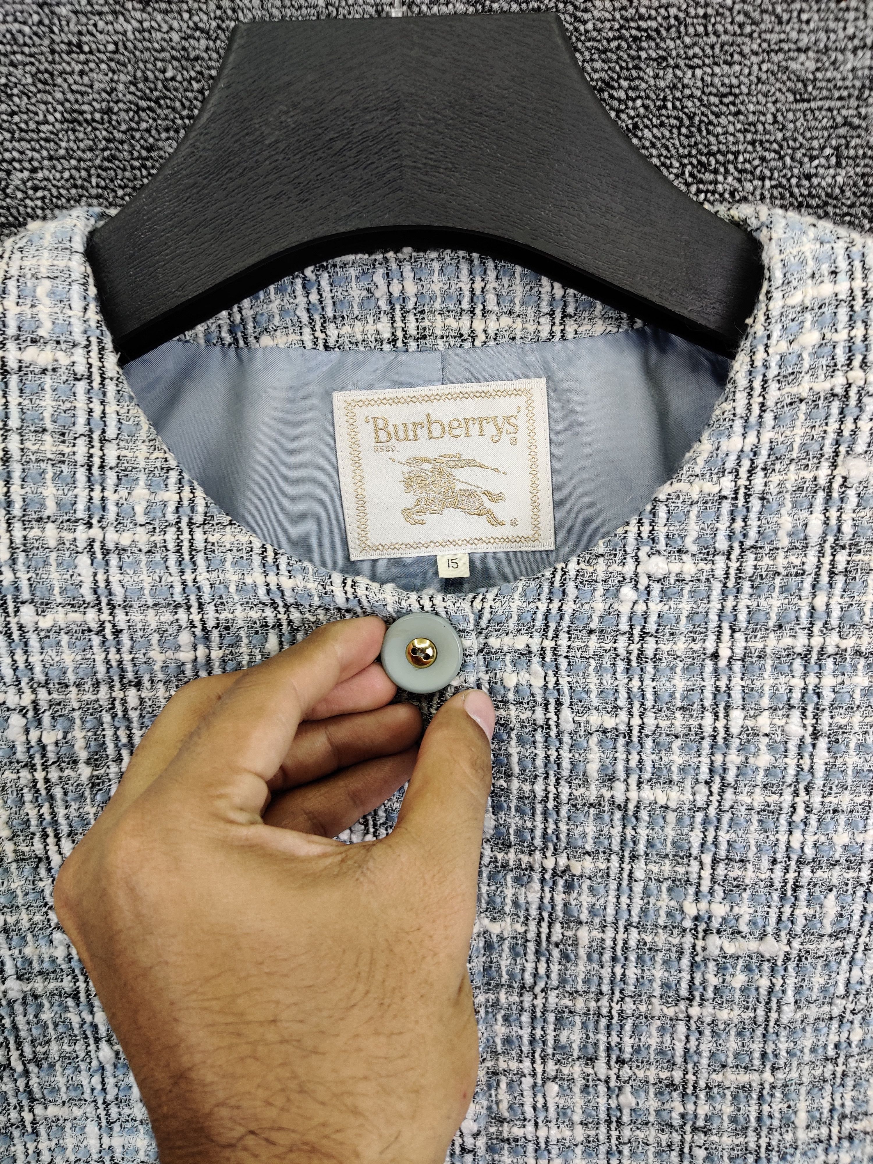 Burberry Vintage Burberrys Wool Tweed Button Jacket Size US M / EU 48-50 / 2 - 2 Thumbnail