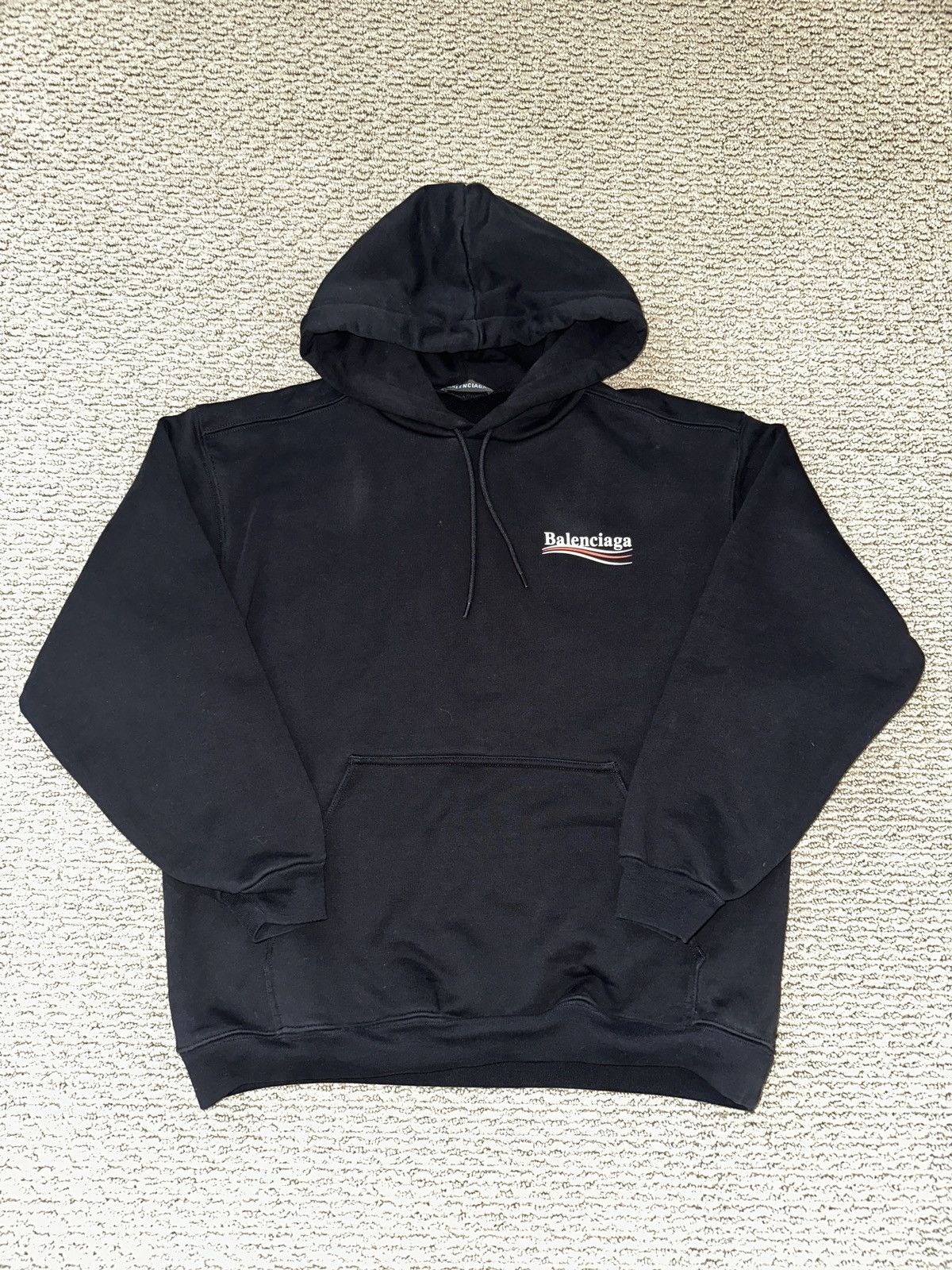 image of Balenciaga Campaign Hoodie in Black, Men's (Size Small)