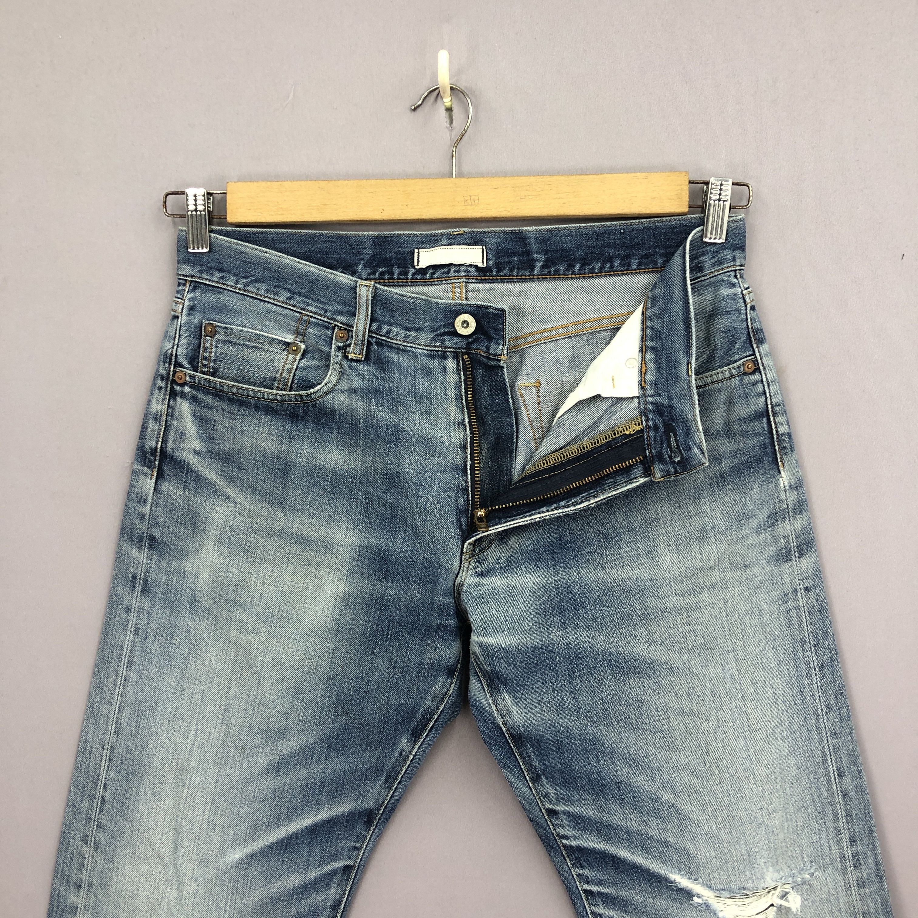 Japanese Brand Vintage Levis 501 Mud Wash Jeans Levi's Distressed Denim Size US 34 / EU 50 - 5 Thumbnail