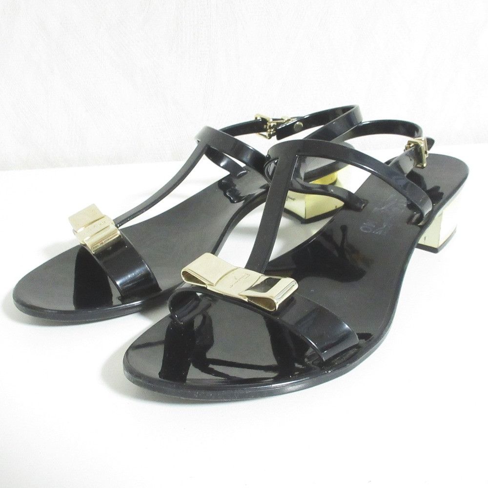 Salvatore Ferragamo Salvatore Ferragamo Salvatore Ferragamo Vara Wicker Sandals Plastic / Synthetic Shoes SFAVILAI1 DUTY FREE for USA Size ONE SIZE - 1 Thumbnail