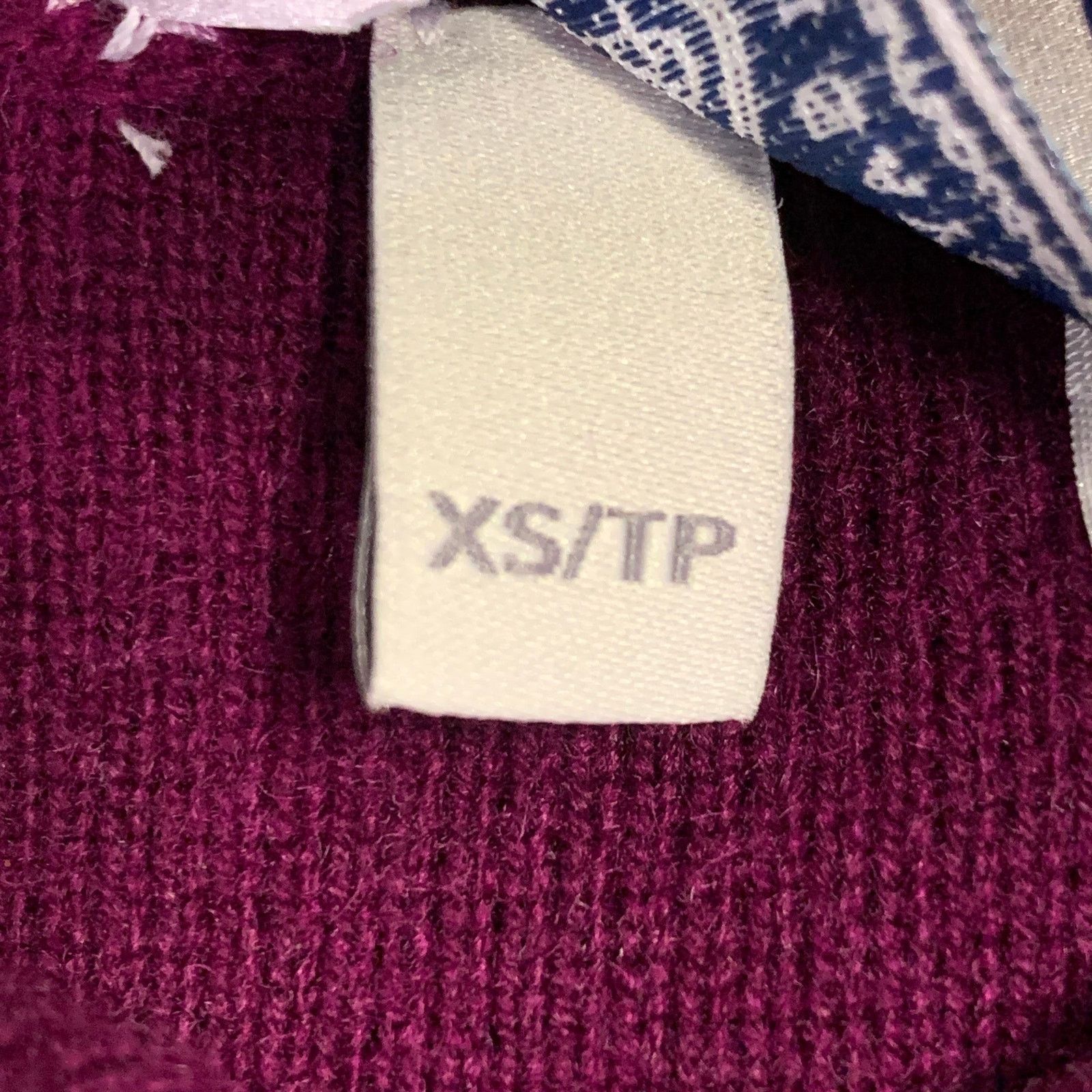 Other XS Burgundy Cashmere Collar Double Knit Cardigan Size XS / US 0-2 / IT 36-38 - 5 Thumbnail