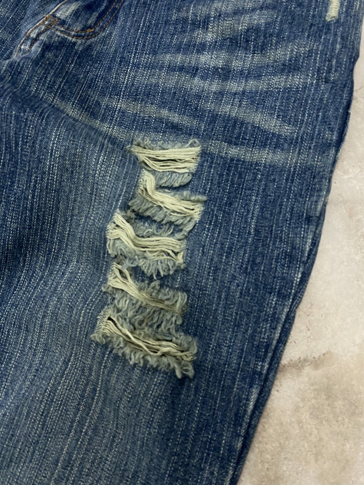 Gf Jean Japan Distressed Denim Blue Way Clawn Marks