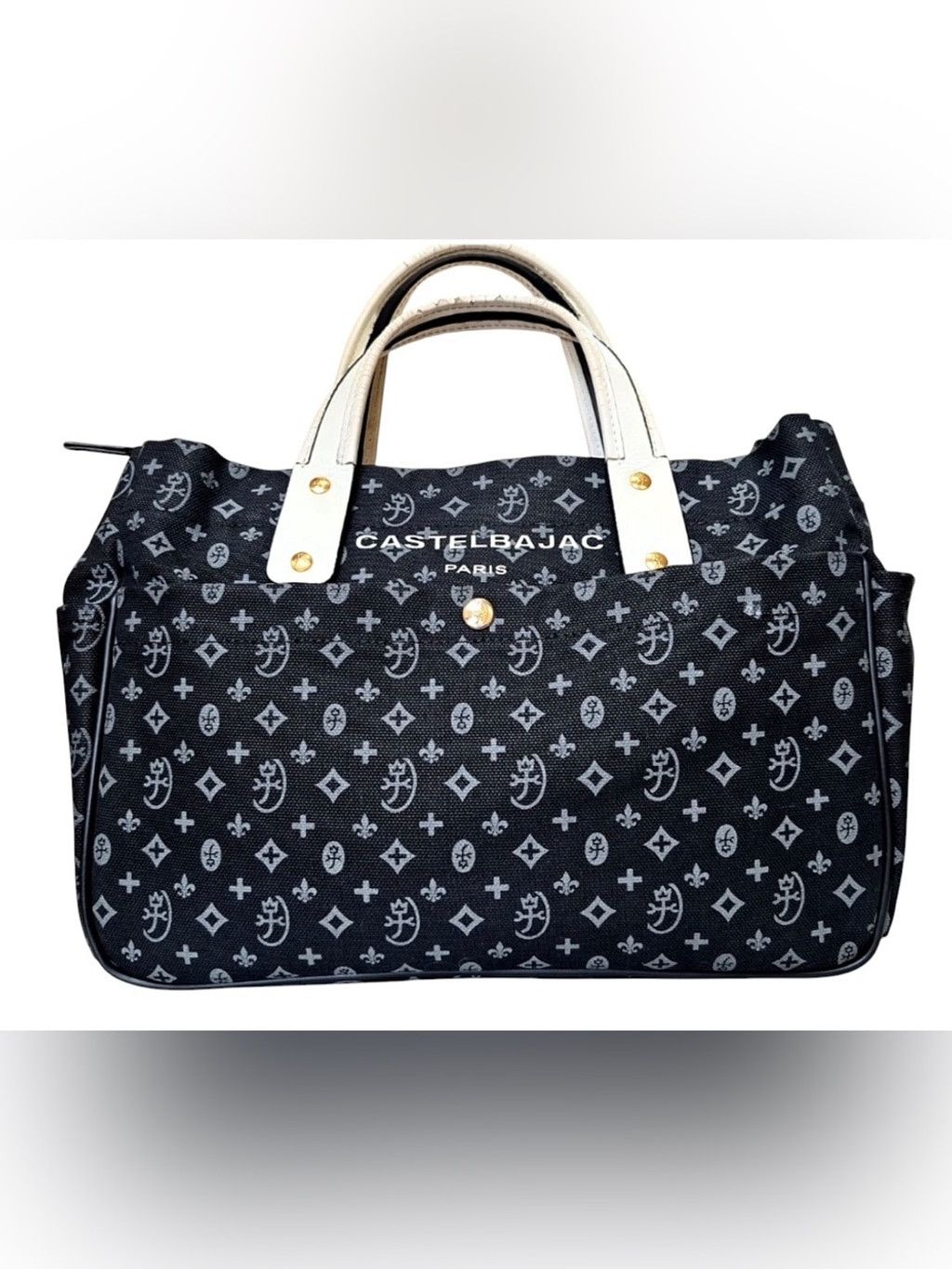 Jean Charles De Castelbajac Castelbajac Monogram Denim/ Leather Tote Size ONE SIZE - 2 Thumbnail