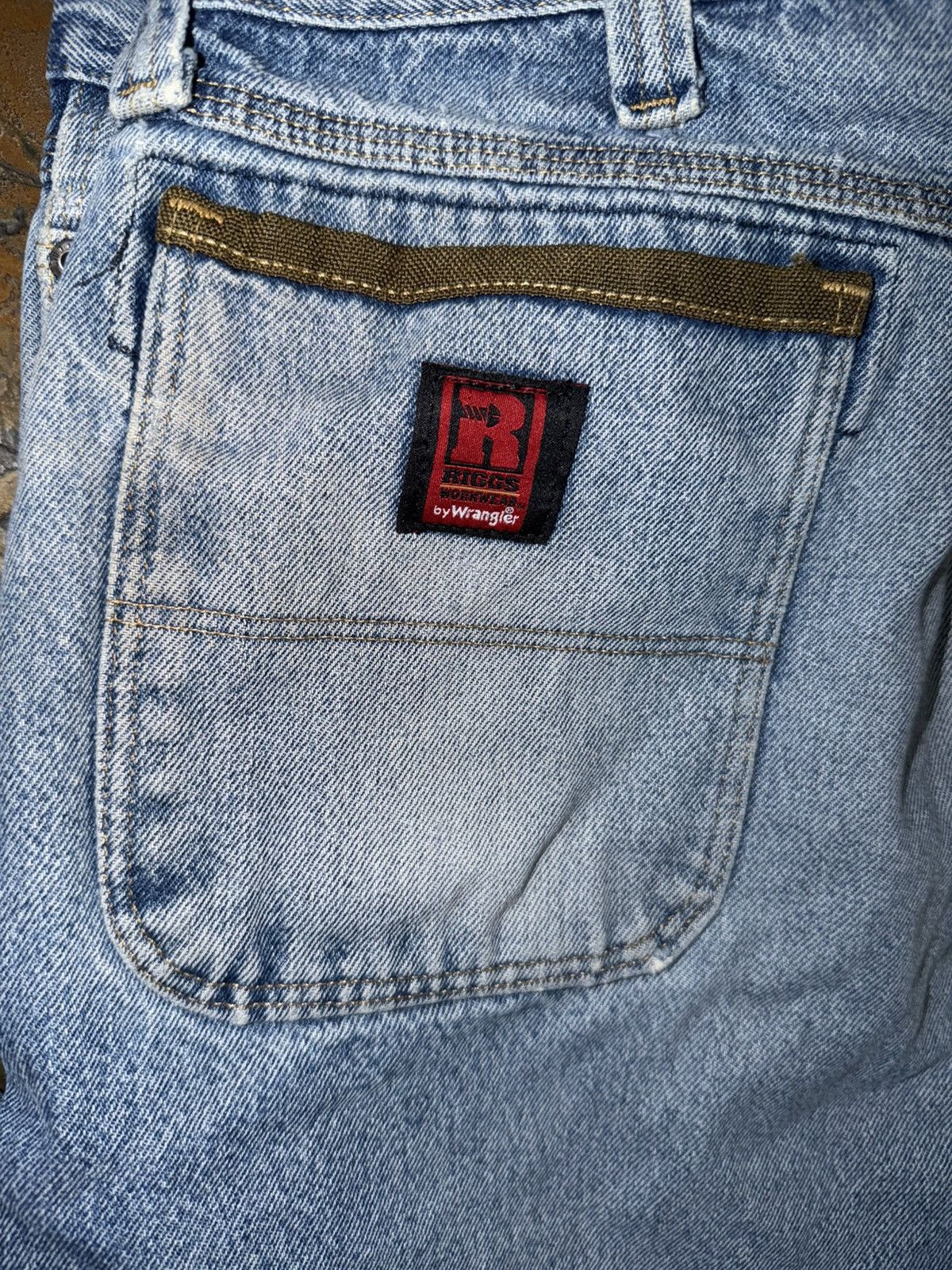 Wrangler Vintage Riggs Wrangler Dura shield denim blue jeans 38x30 Size US 38 / EU 54 - 4 Thumbnail